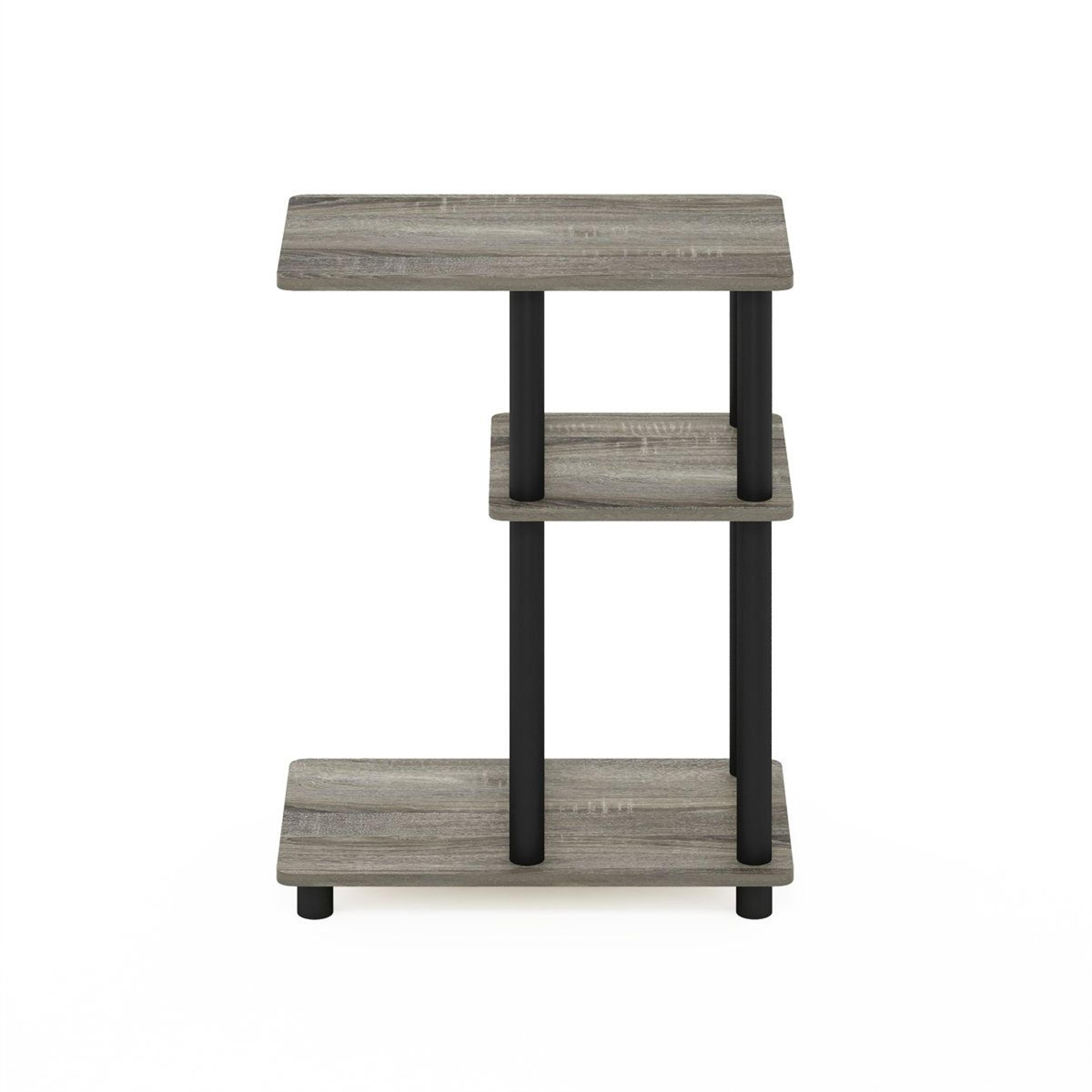 c shape sofa side table set french oak and black