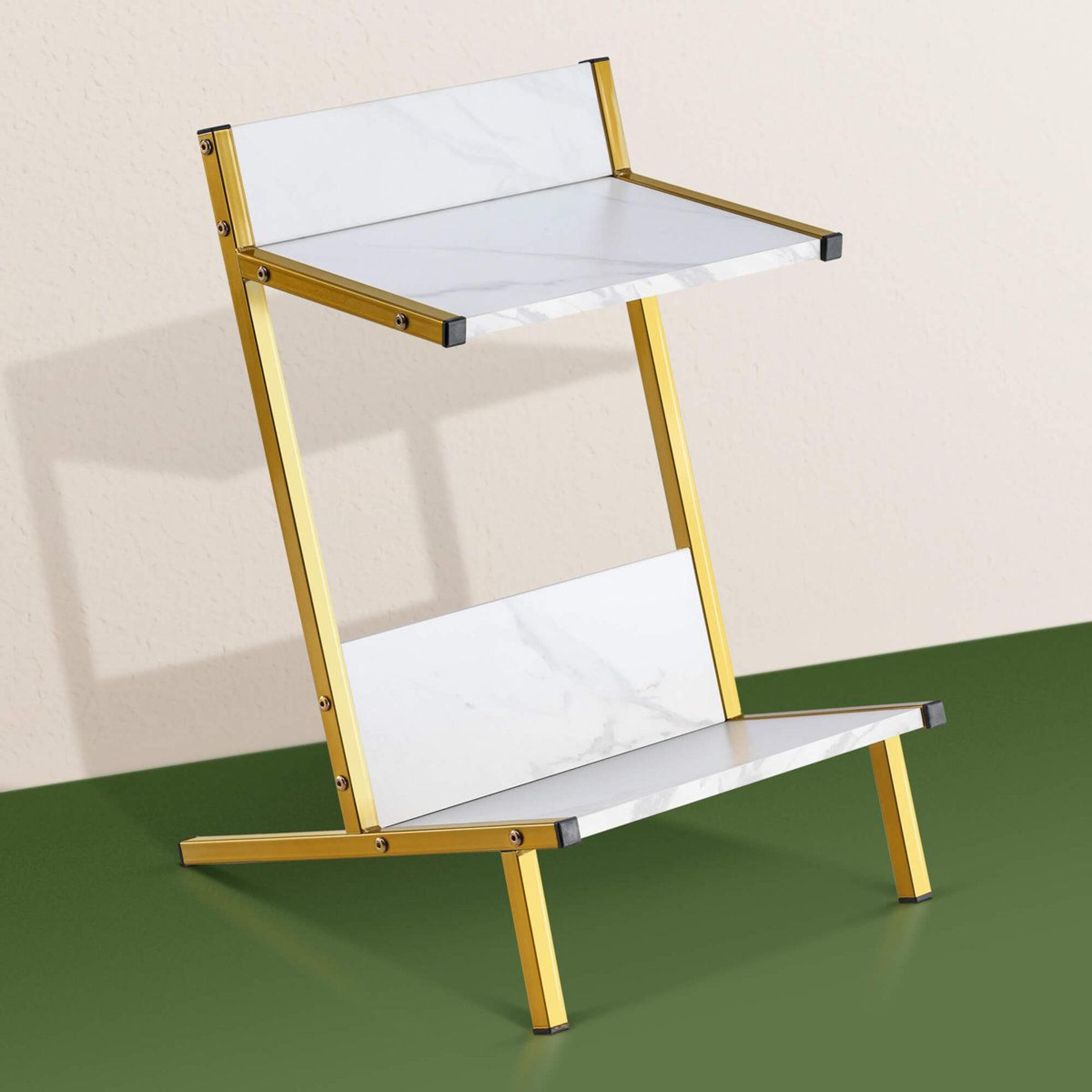 richwood industrial small end table with storage – modern accent table for living room and bedroom