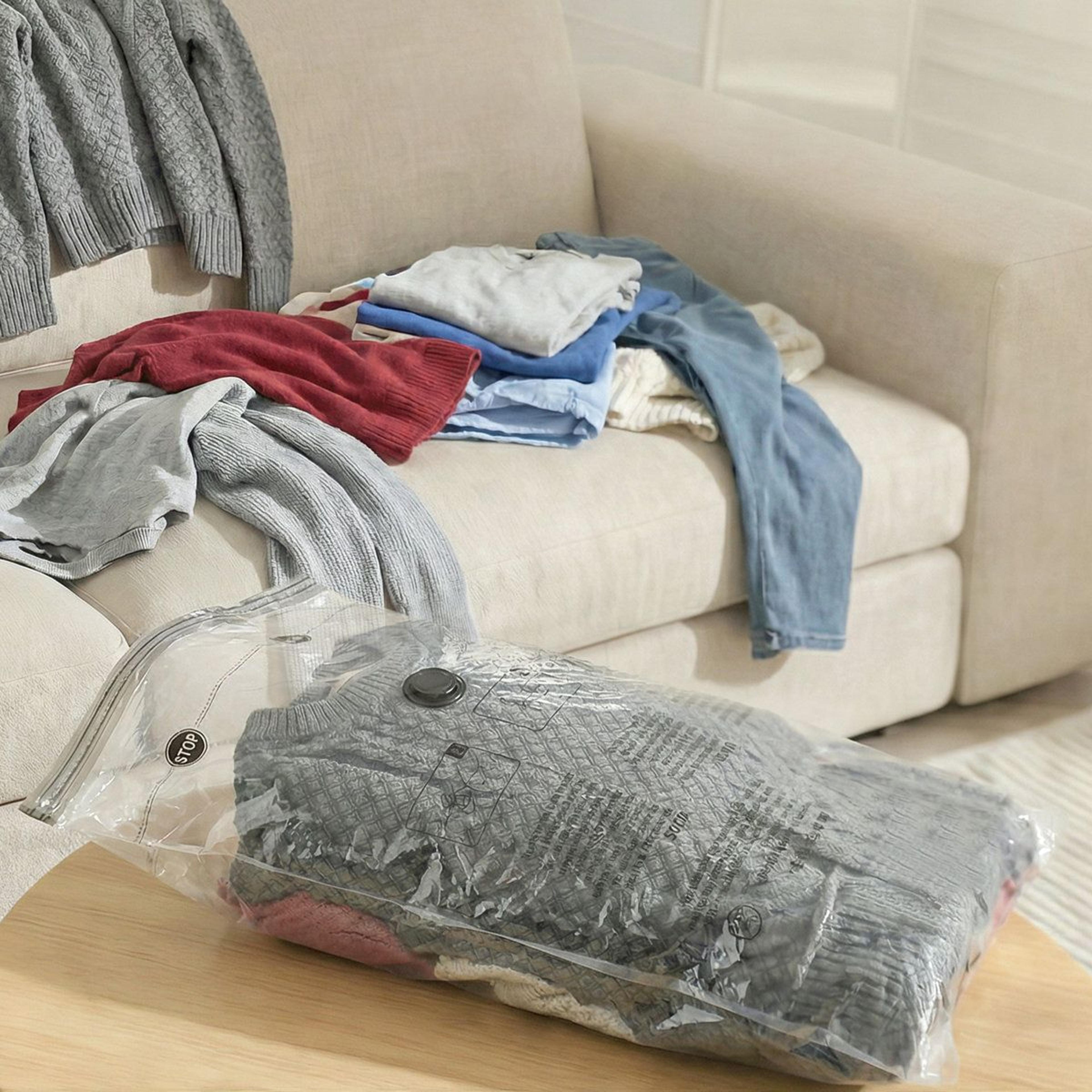 20 Pack Vacuum Storage Bags Airtight Compression Bags For Clothes  Bedding Space Saving 4