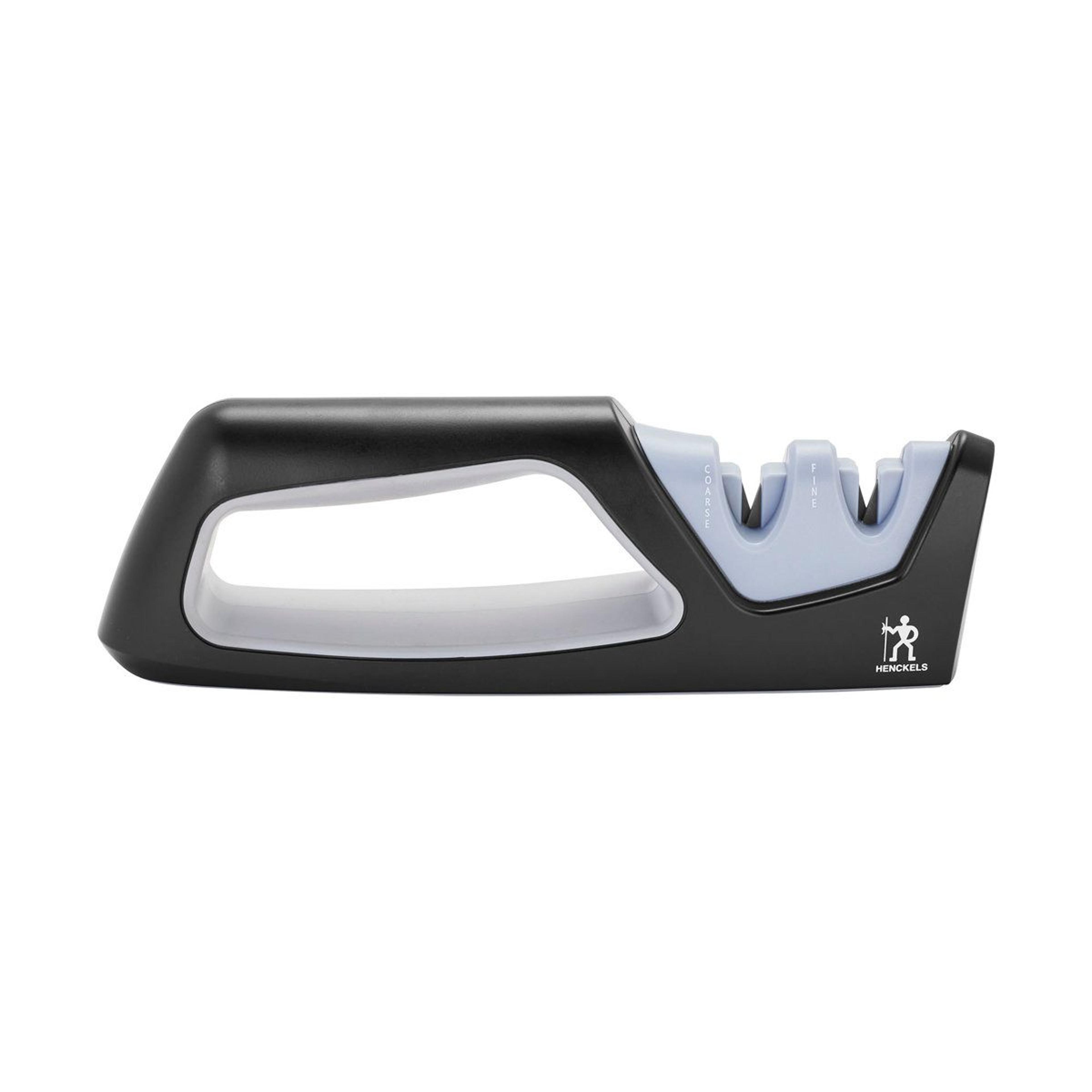 manual knife sharpener with ceramic grits and ergonomic handle for precision blade maintenance
