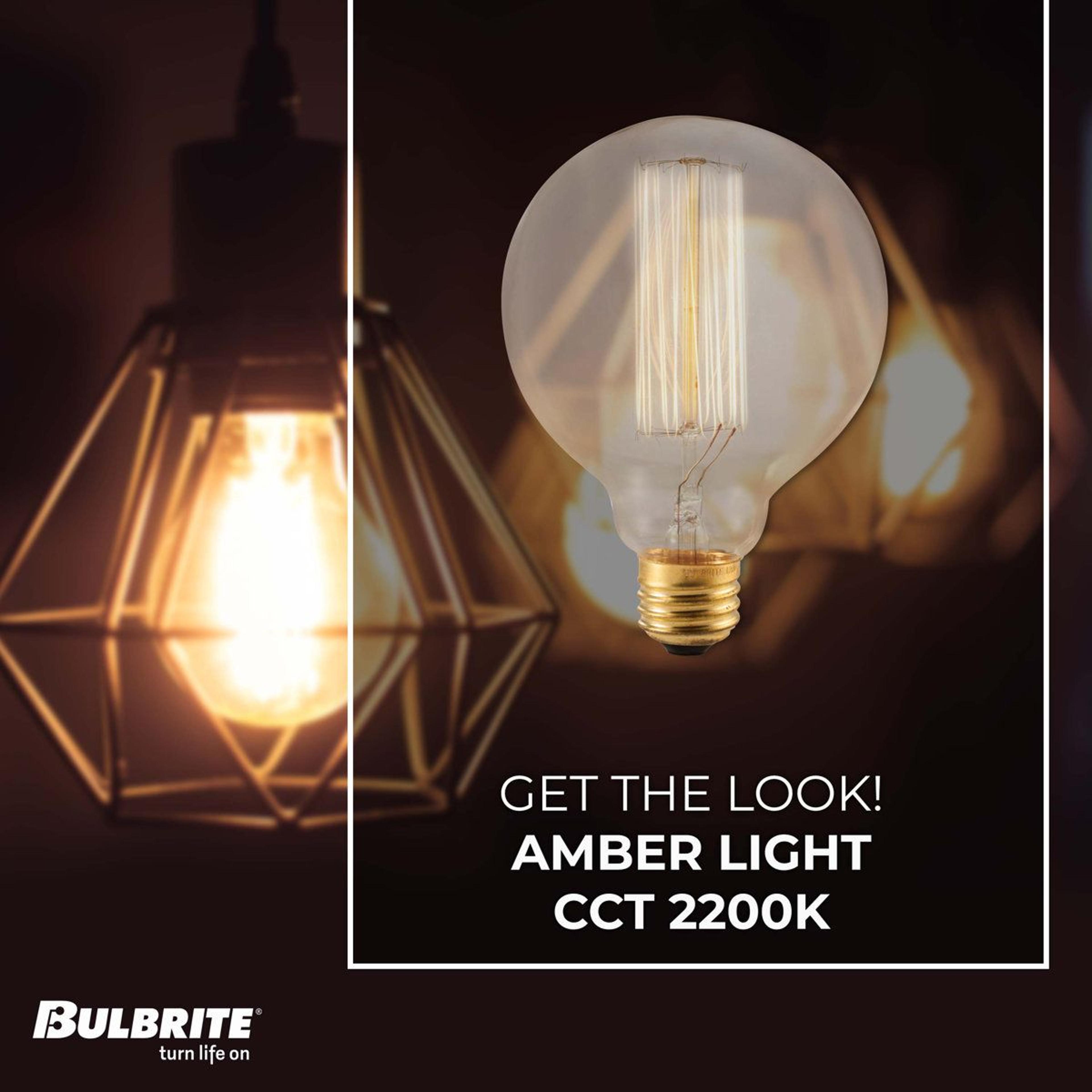 Nostalgic Collection G30 Globe Edison Light Bulbs  40W Dimmable Antique Filament Bulbs Set Of 4 2