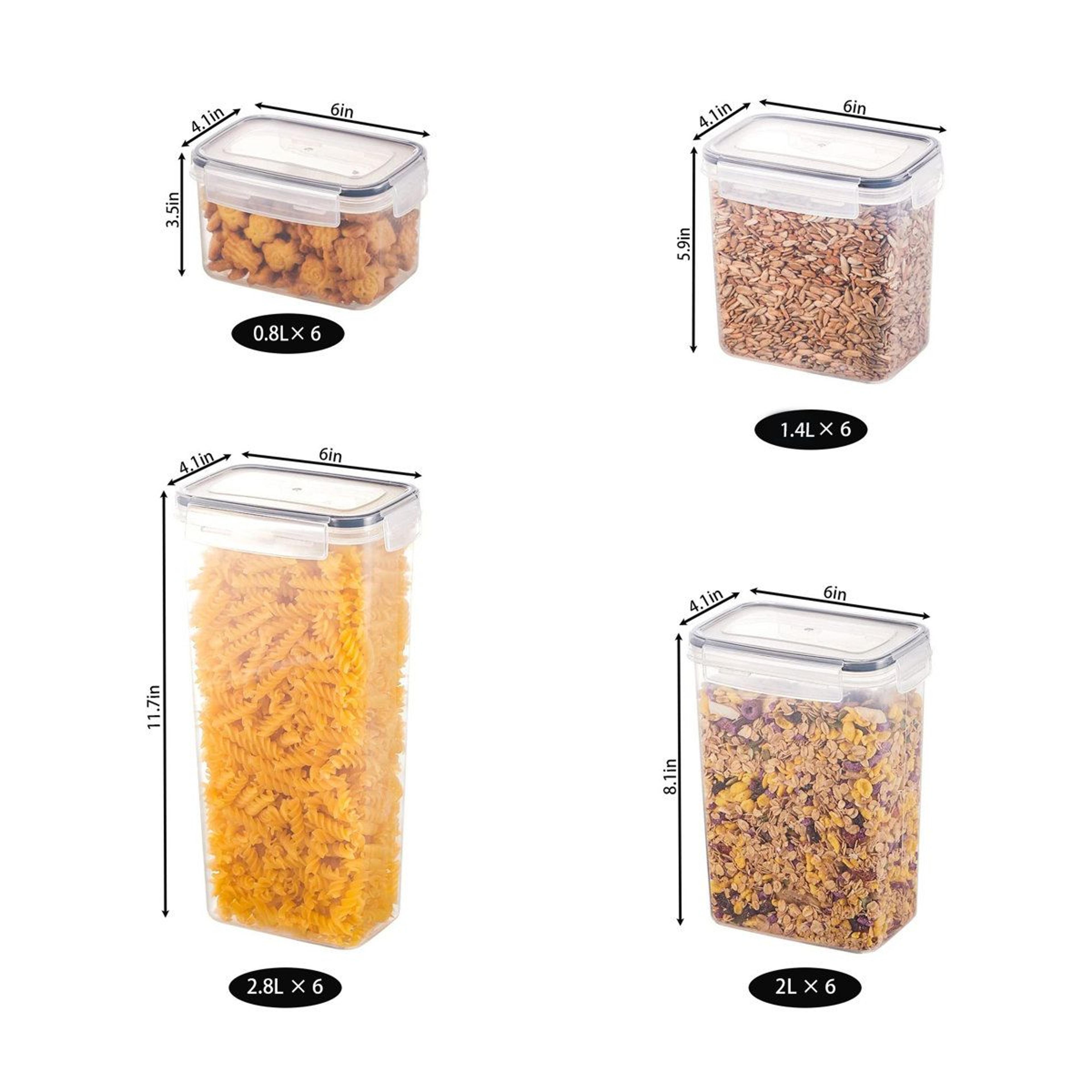 24 Piece Airtight Food Storage Container Set Stackable Pantry Organization 1