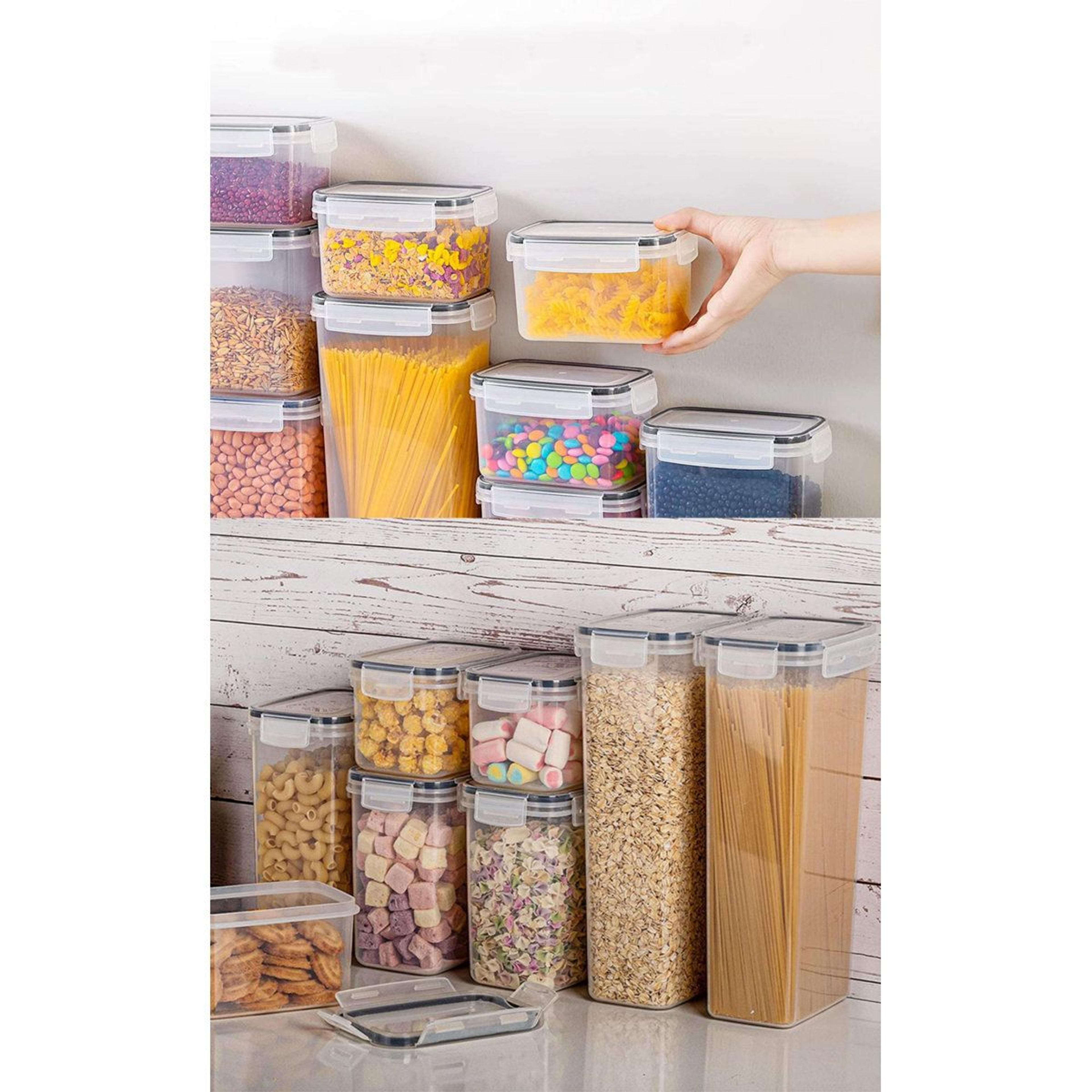24 Piece Airtight Food Storage Container Set Stackable Pantry Organization 6