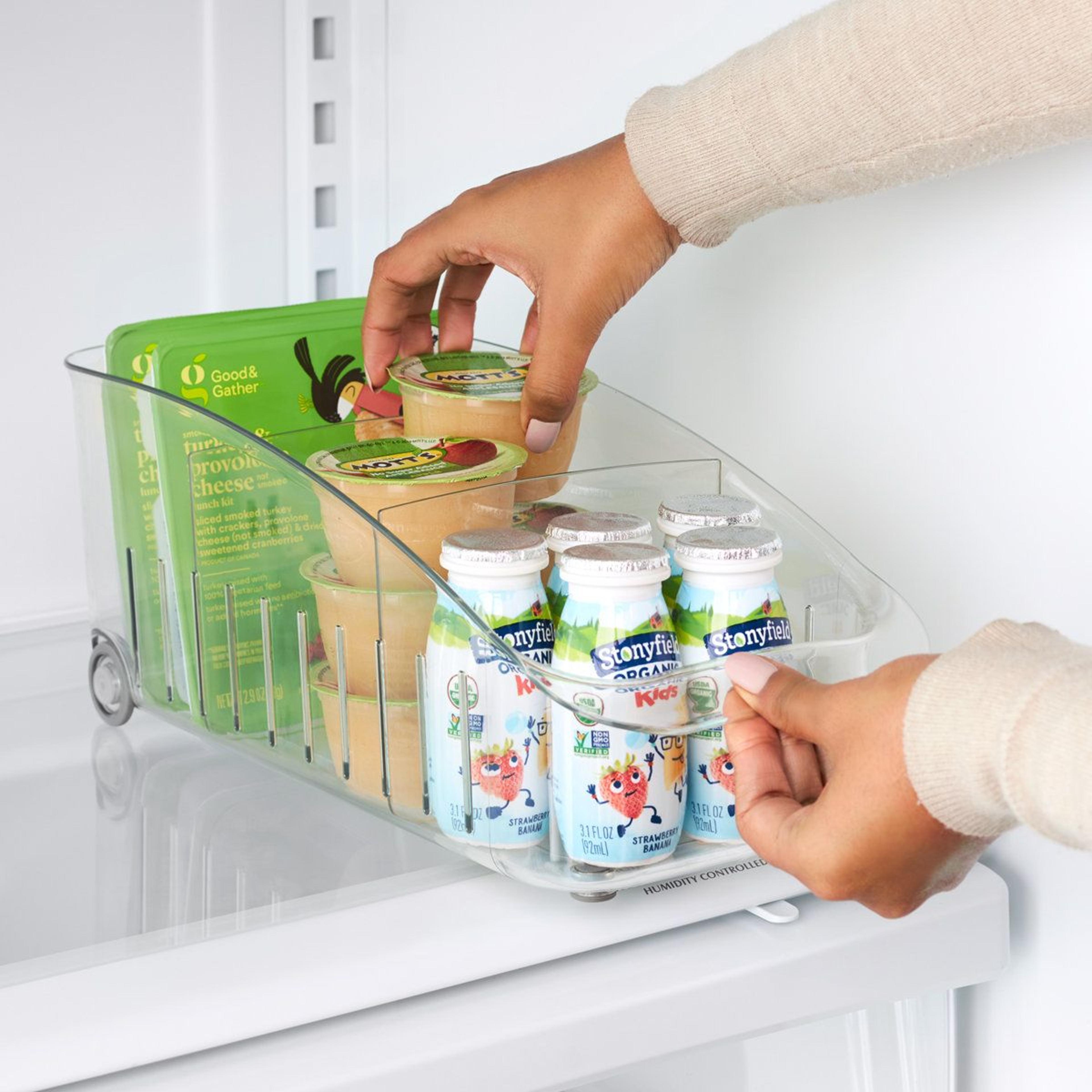 6Inch Fridge Drawer Adjustable Rolling Refrigerator Organizer And Storage Bin 3