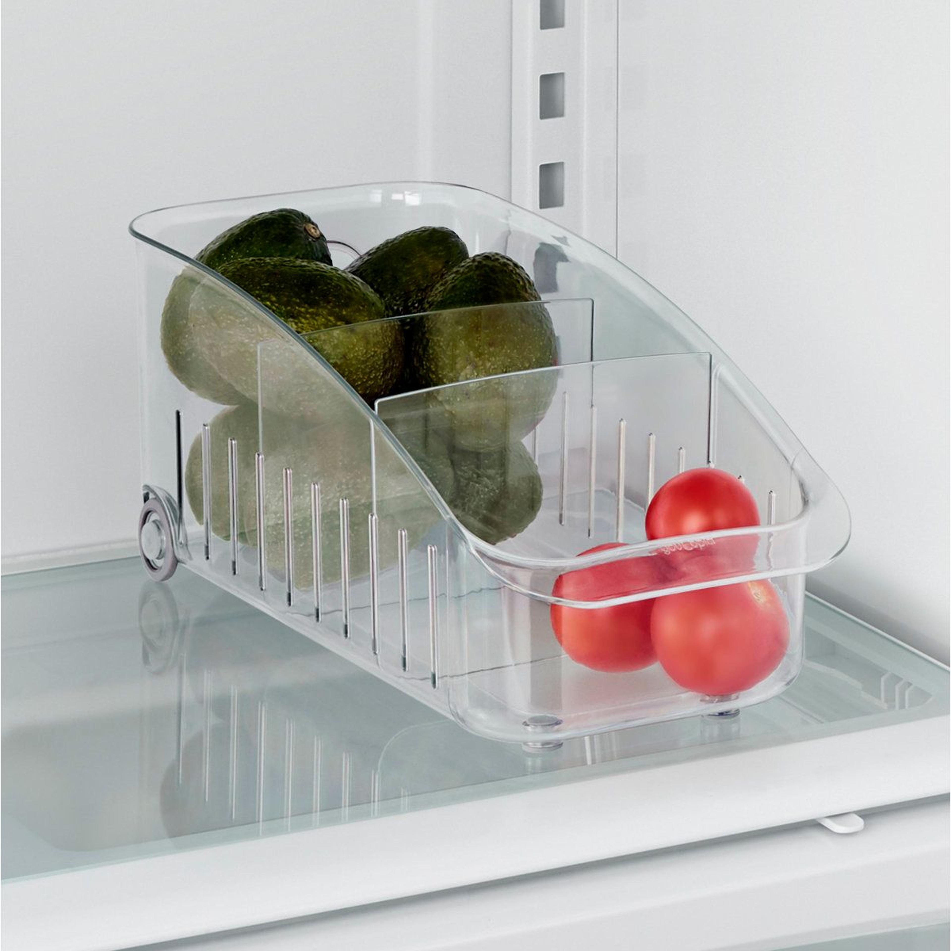 6Inch Fridge Drawer Adjustable Rolling Refrigerator Organizer And Storage Bin 4