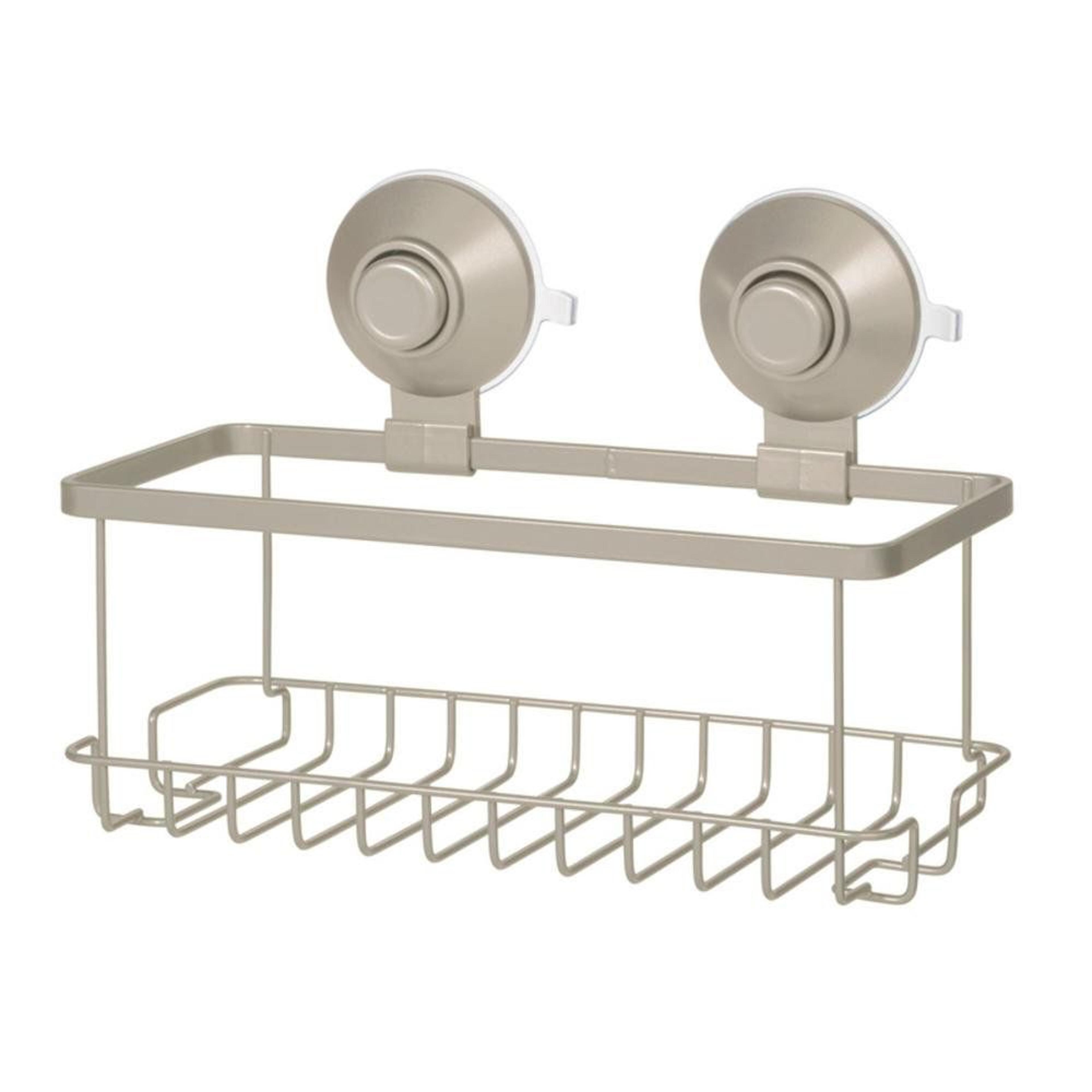 Everett Push Lock Shower Caddy  RustResistant Suction Shower Basket For Effortless Bathroom Organiz 2