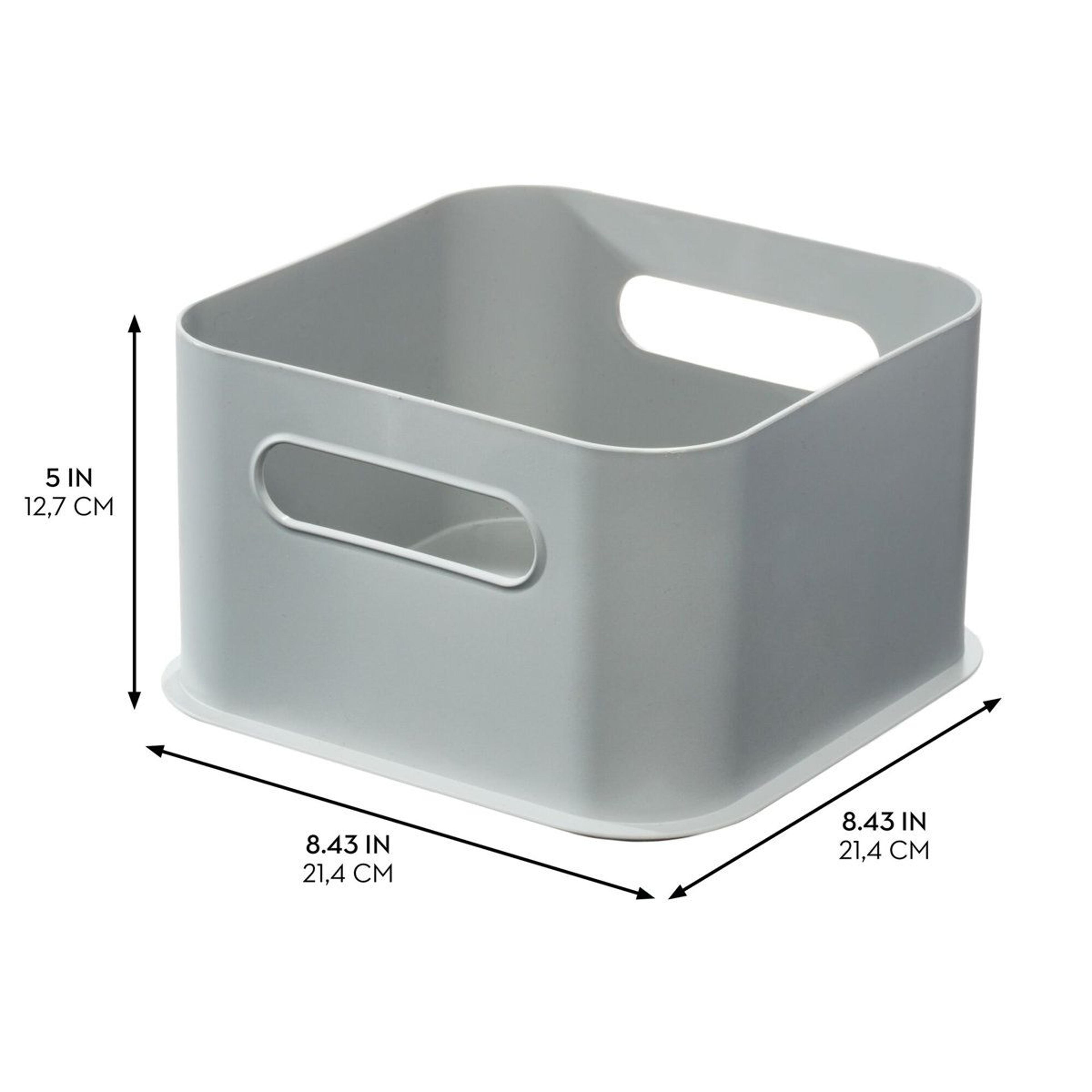 Stackable Plastic Storage Bins With Handles  Set Of 4 1
