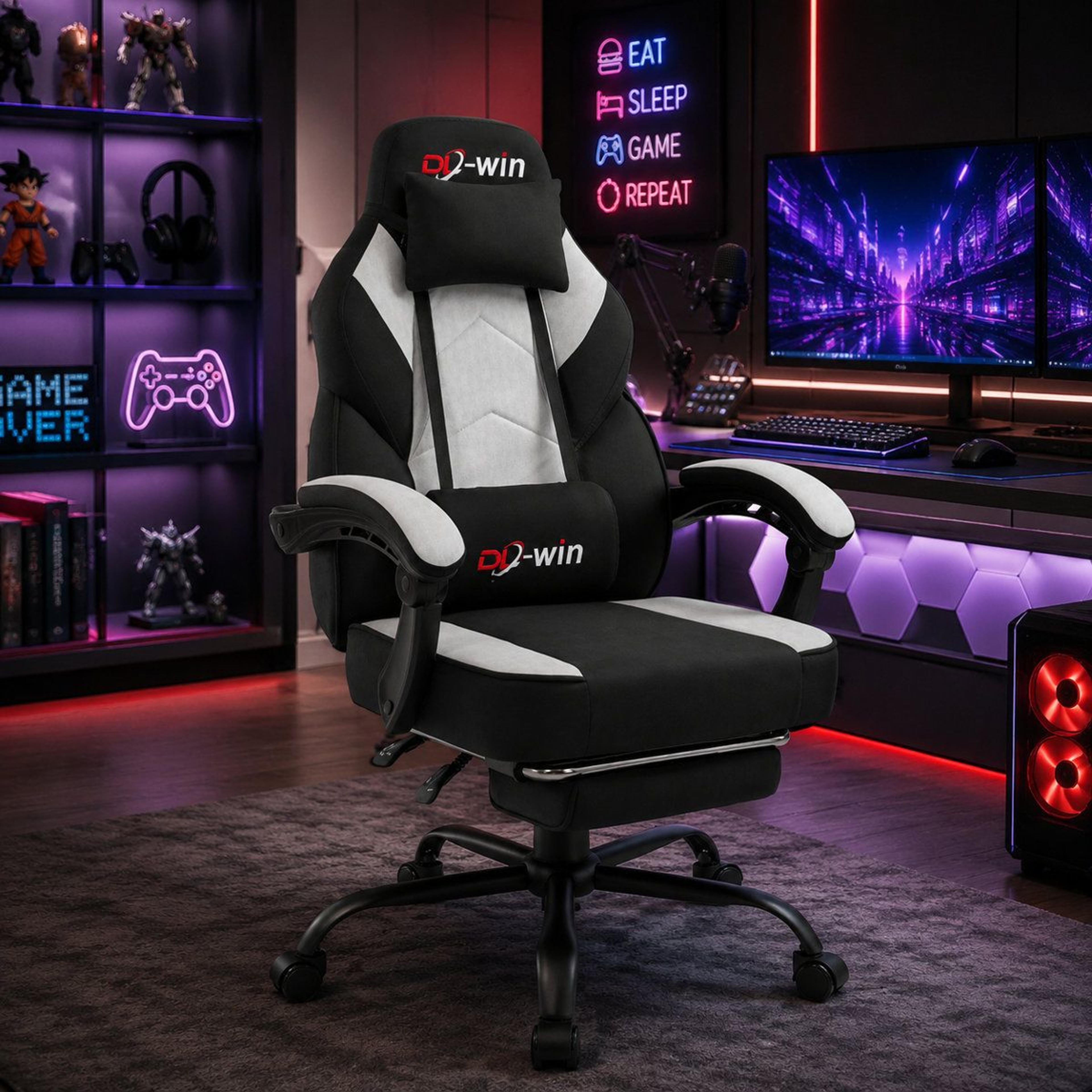 Ergonomic Gaming Chair With Footrest And Lumbar Support 8