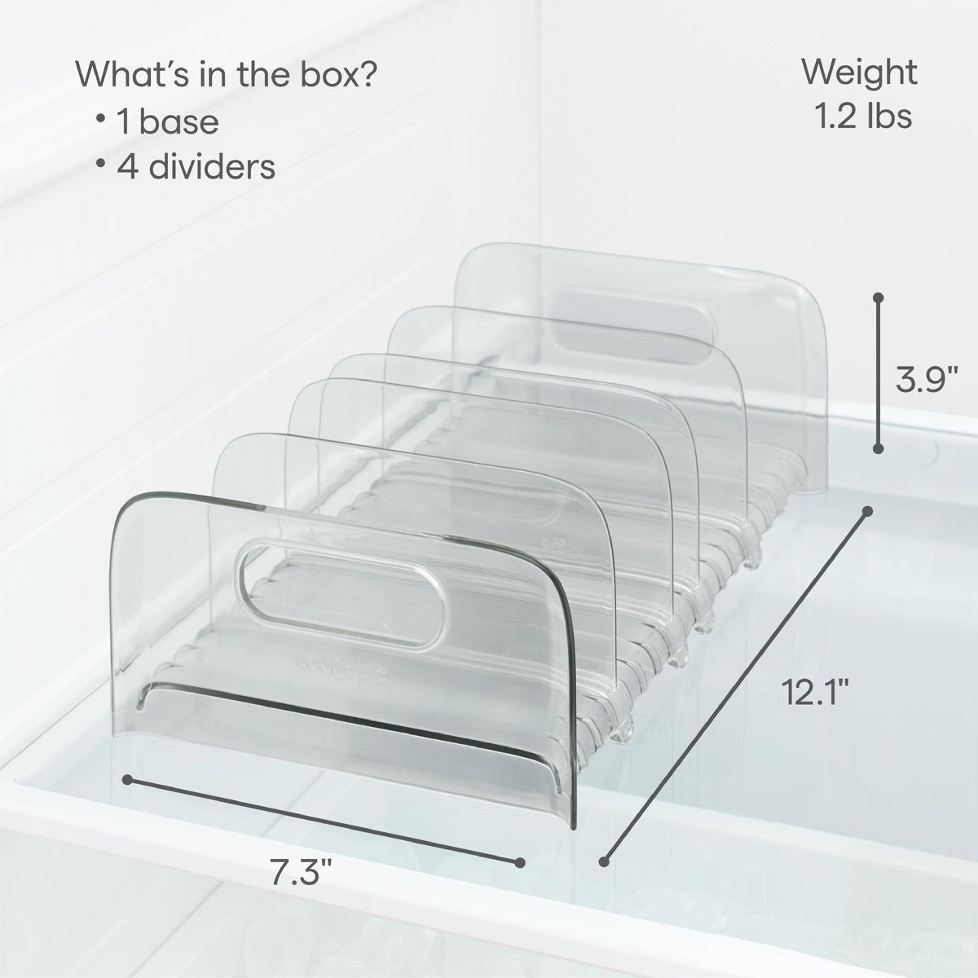 FreezeUp Adjustable Freezer Organizer Rack With Dividers 4