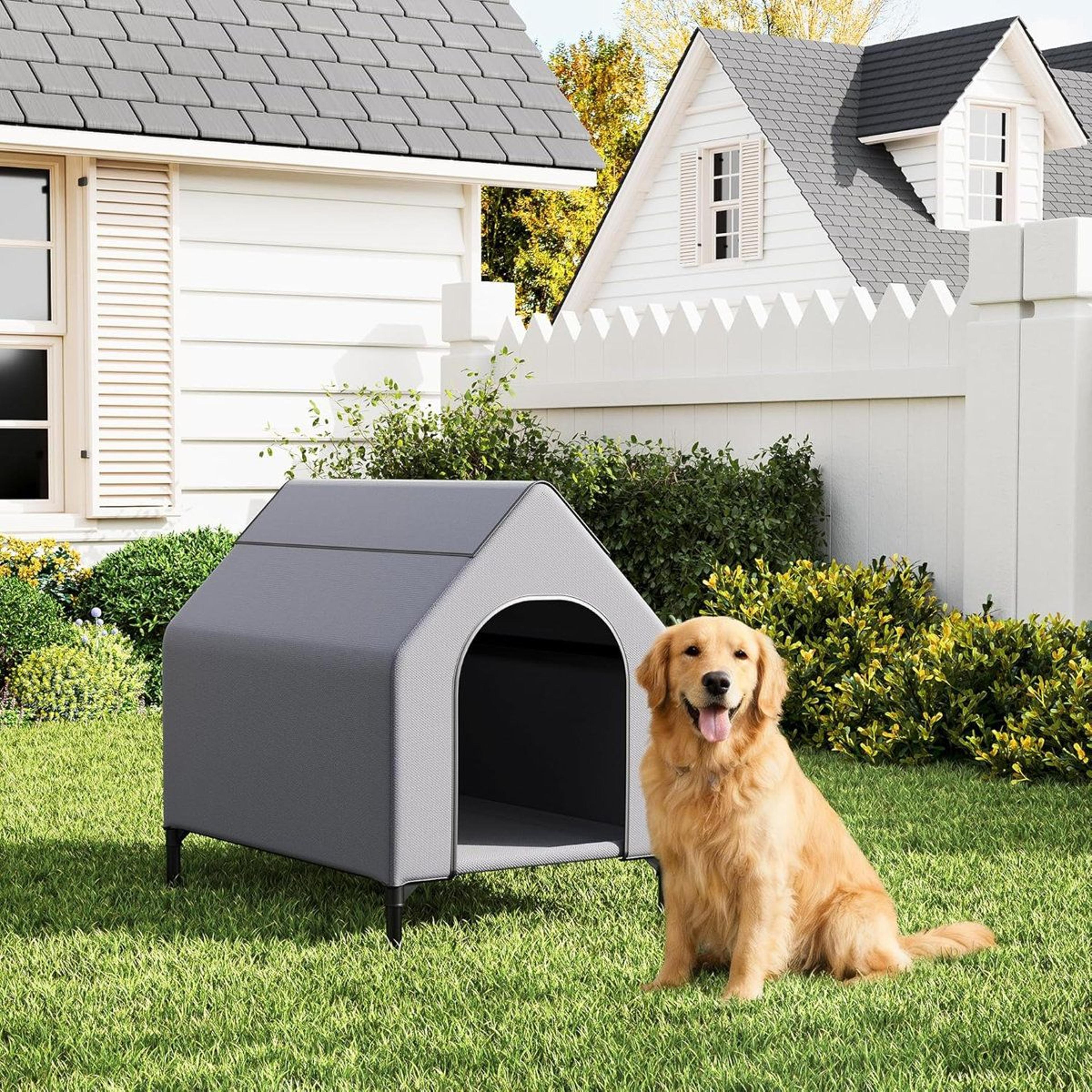 weatherproof dog house and outdoor tent for medium dogs