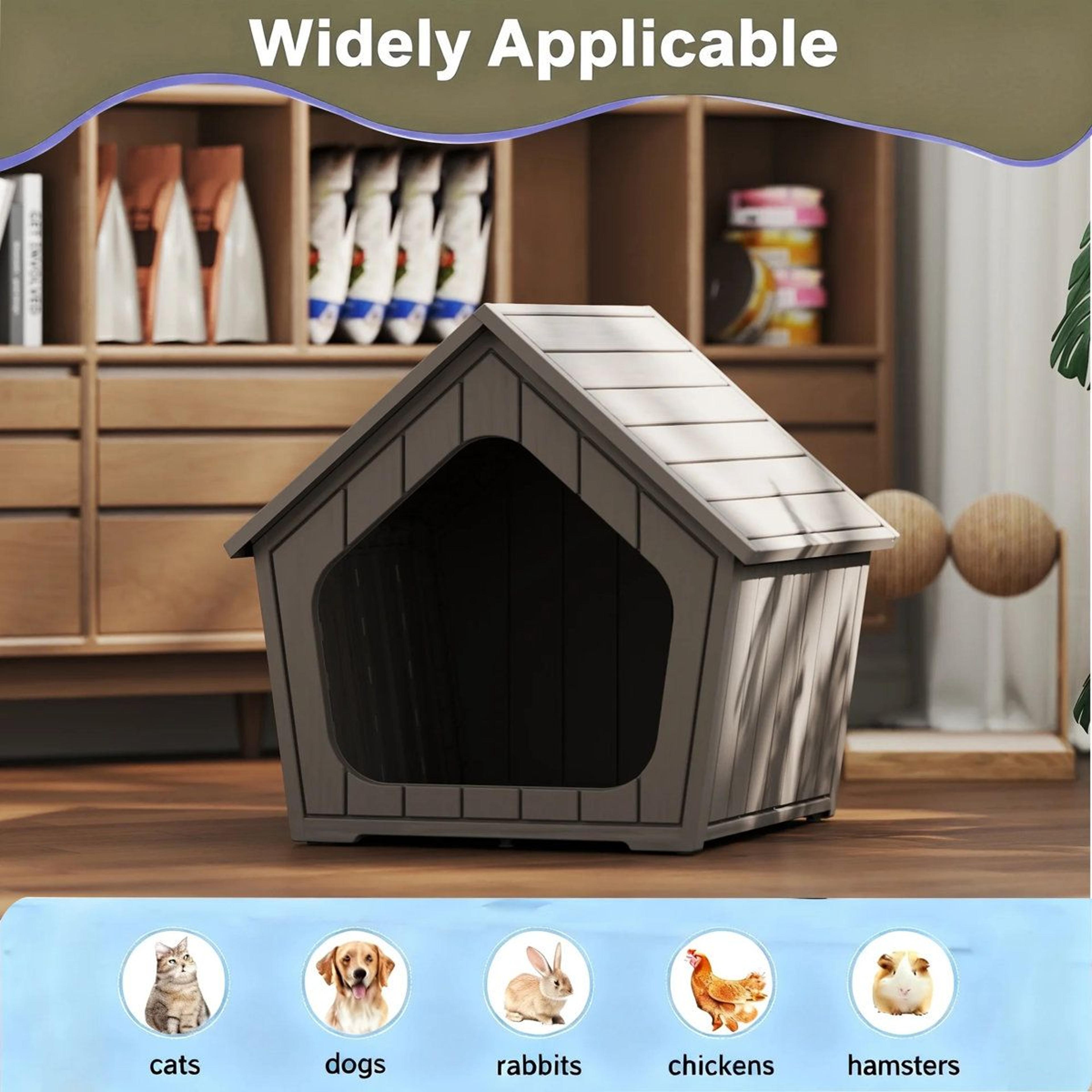 Modern Weatherproof HDPE Small Dog House And Outdoor Cat Shelter 4