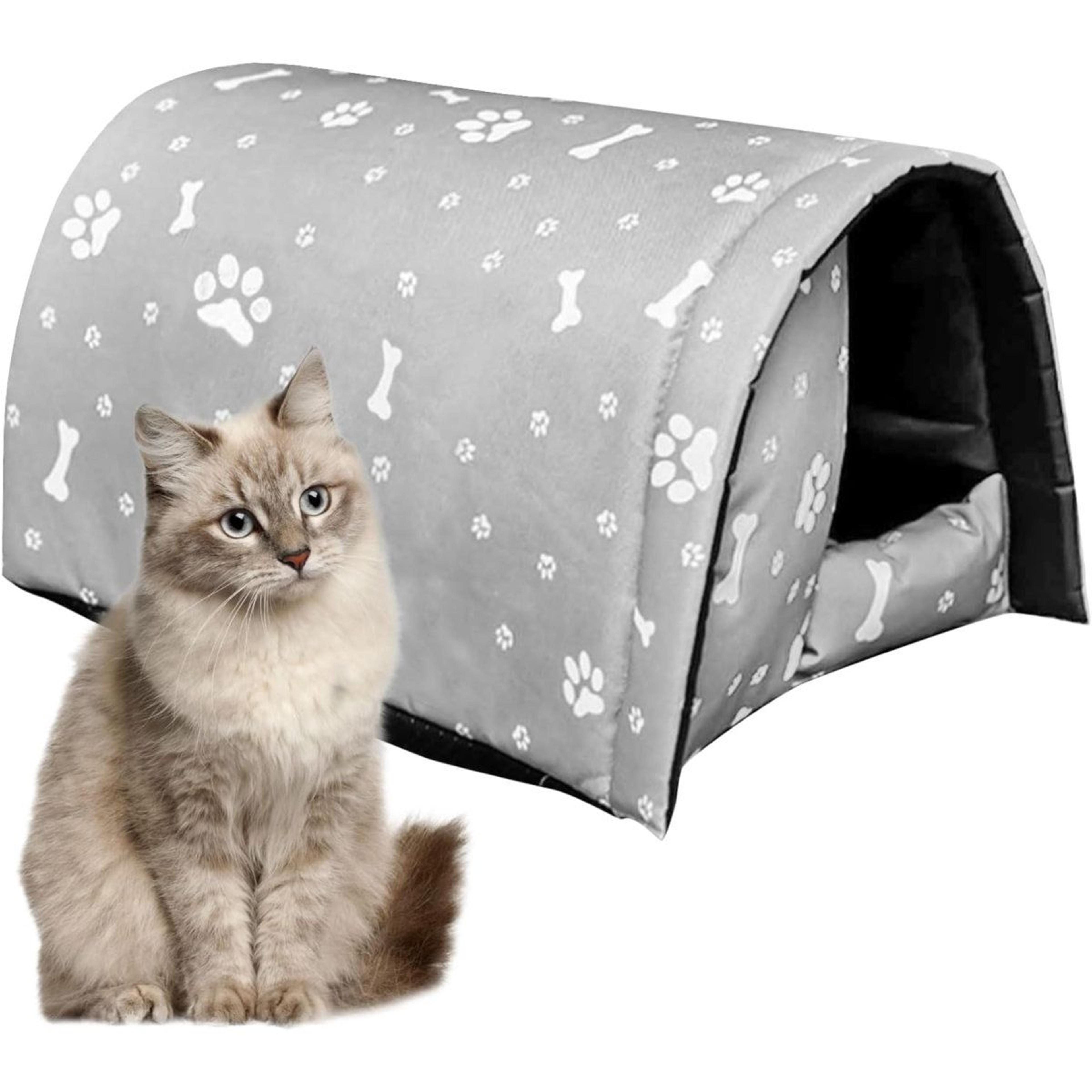 waterproof outdoor cat house – warm feral cat shelter & winter pet cave for stray cats