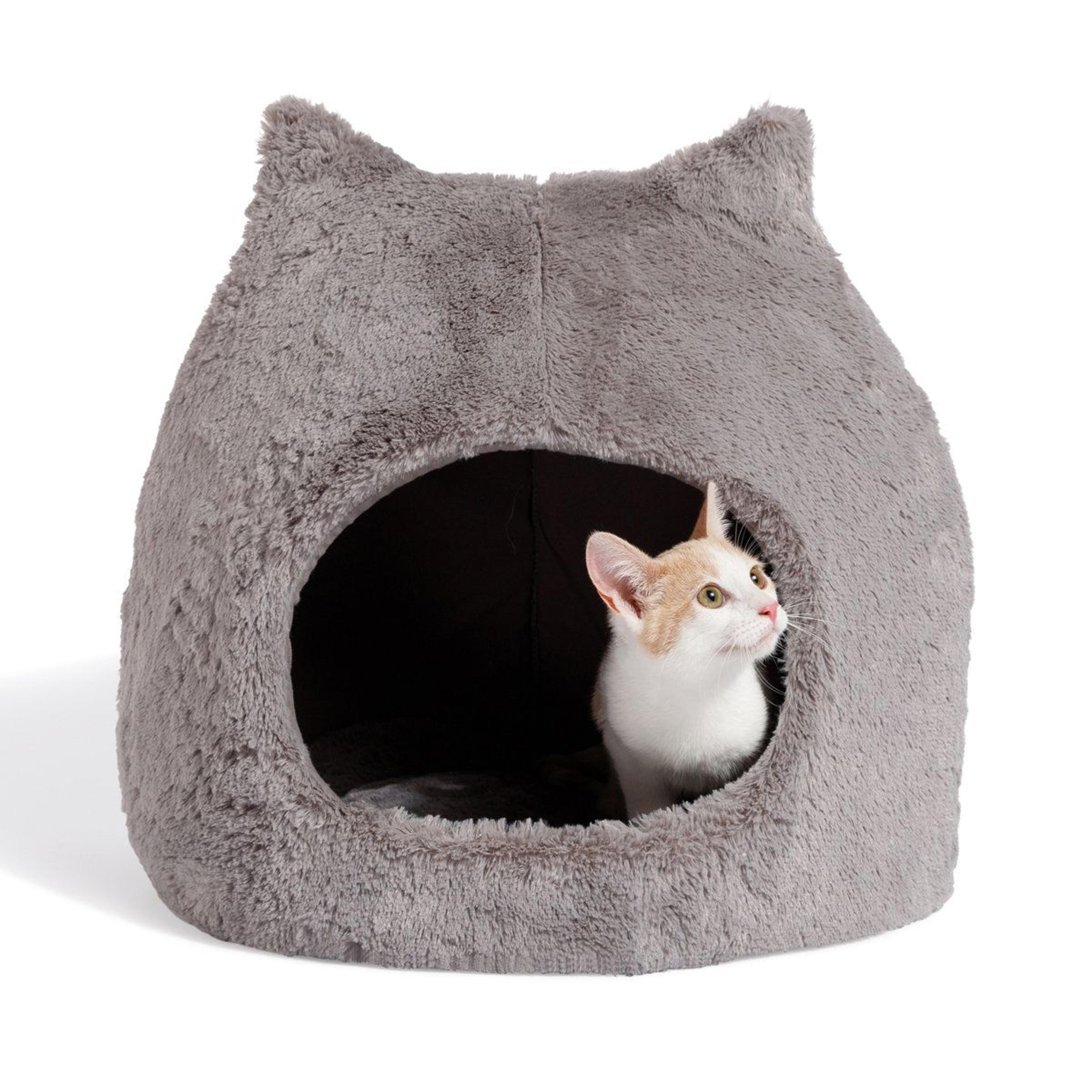 Fur Meow Hut Hooded Cat Hideaway Hut And Cozy Pet Bed 6