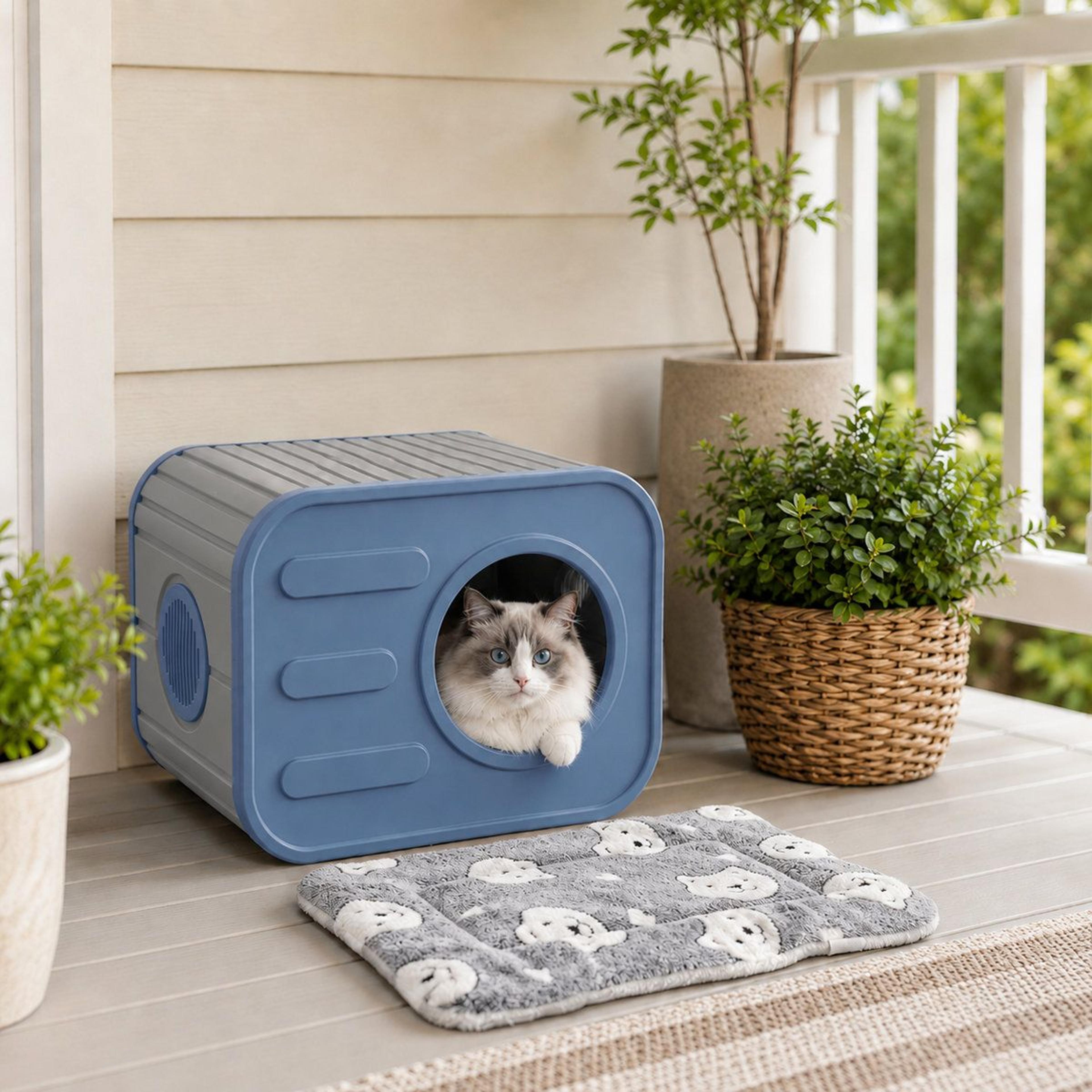 tucker murphy pet weatherproof outdoor cat house and indoor shelter
