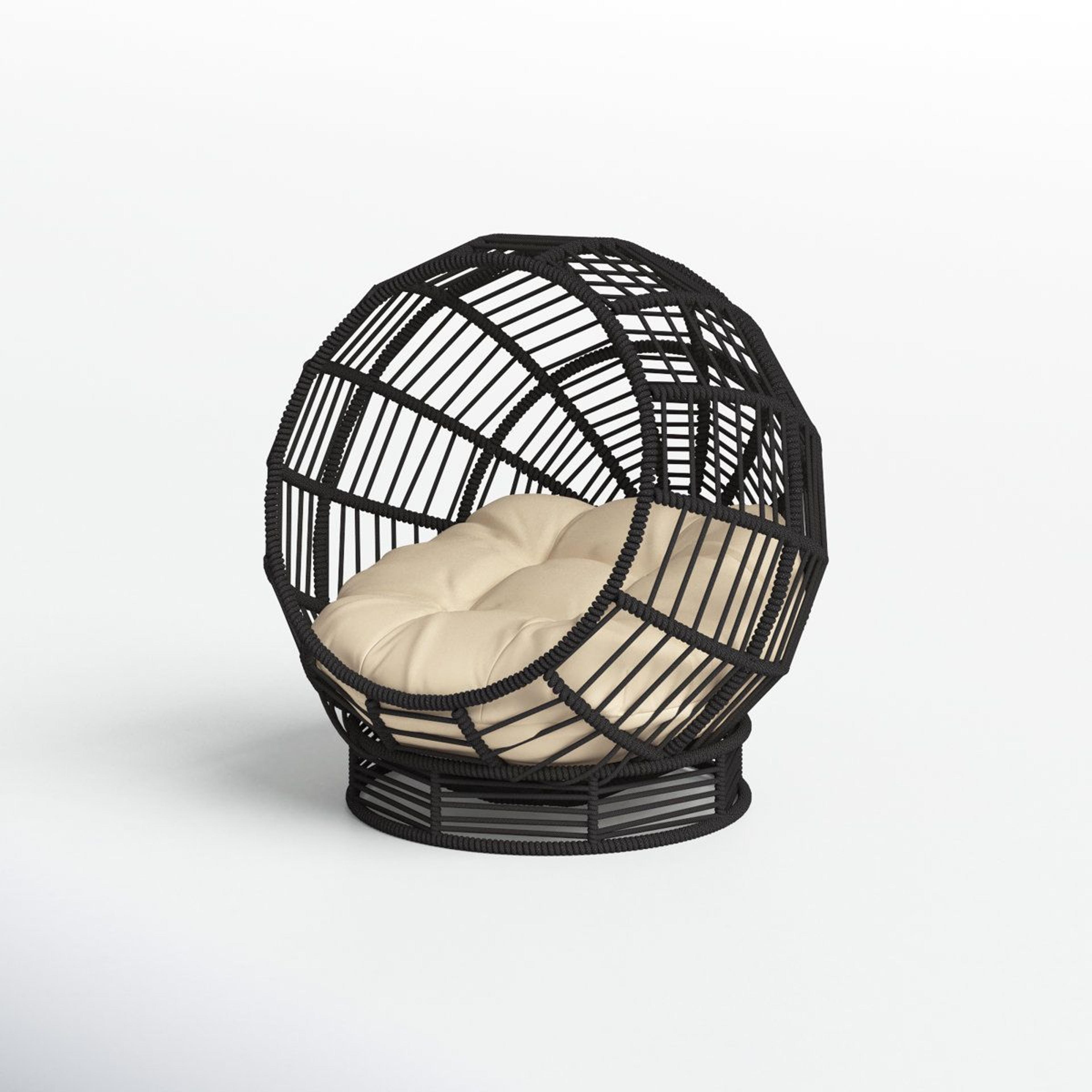 Elevated Cat Hut Woven Indoor Cooling Cat Bed With Plush Cushion 1
