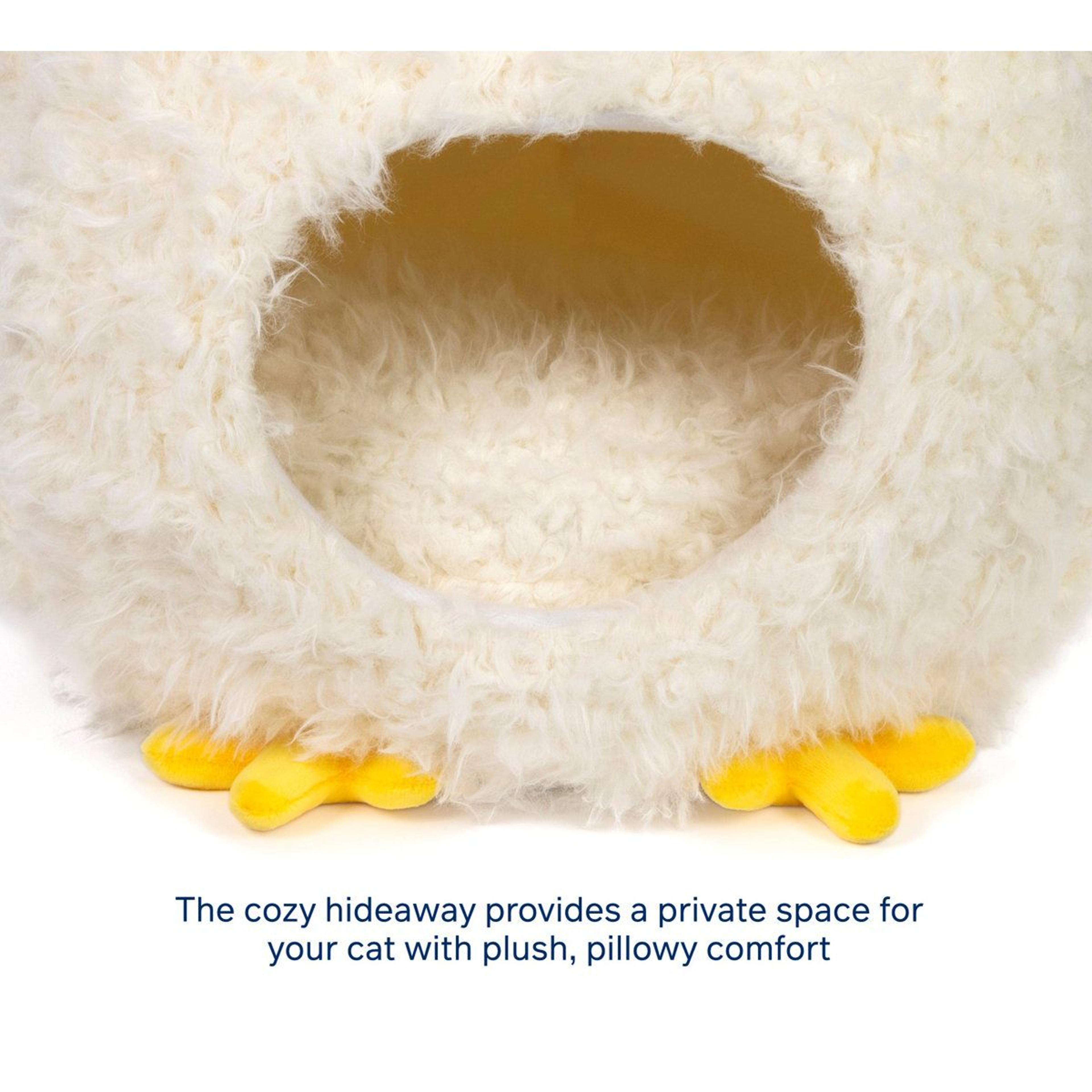 Comfy Chicken Plush Cat Bed Hideaway 3