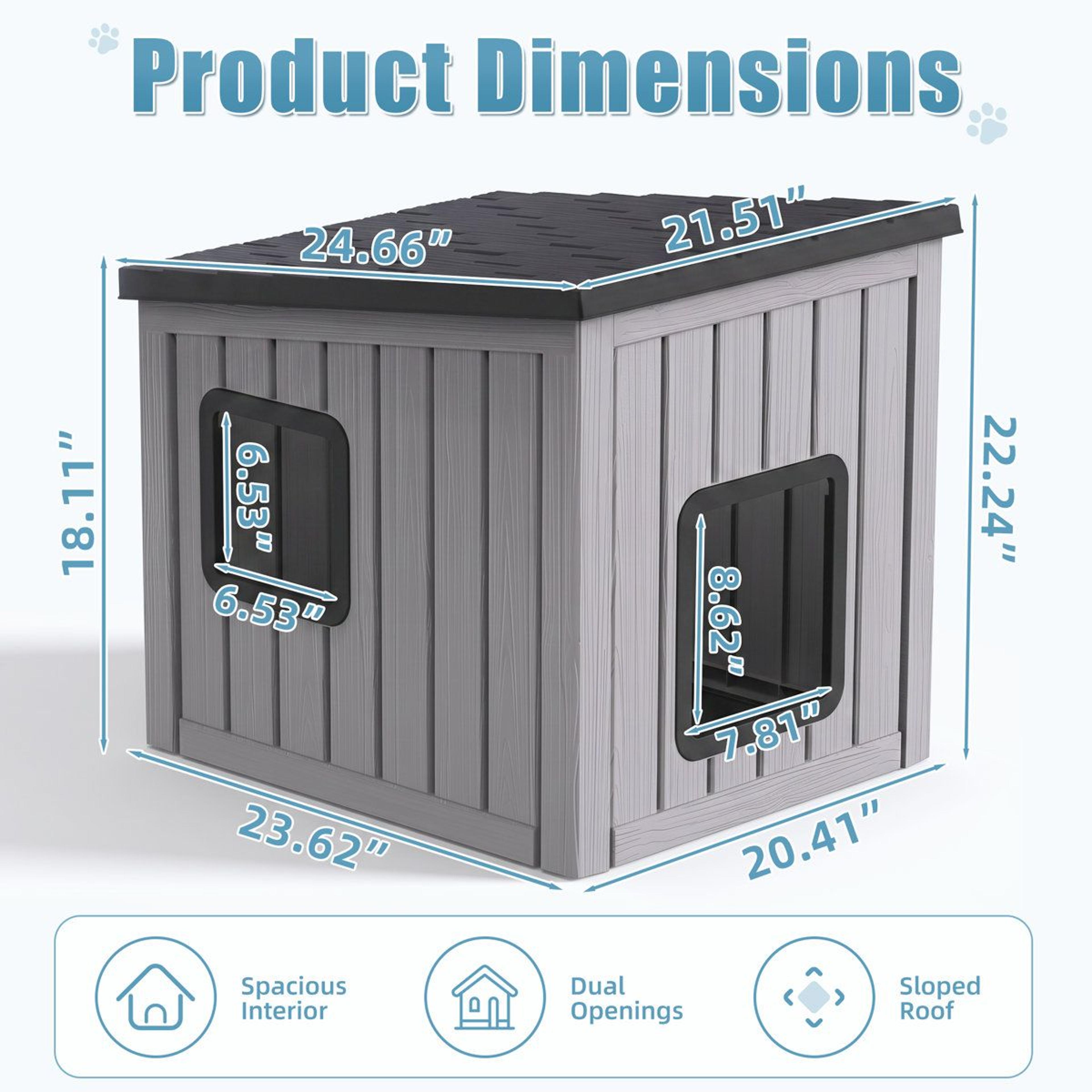 Pet House Durable Outdoor Cat Shelter And Small Dog House 8