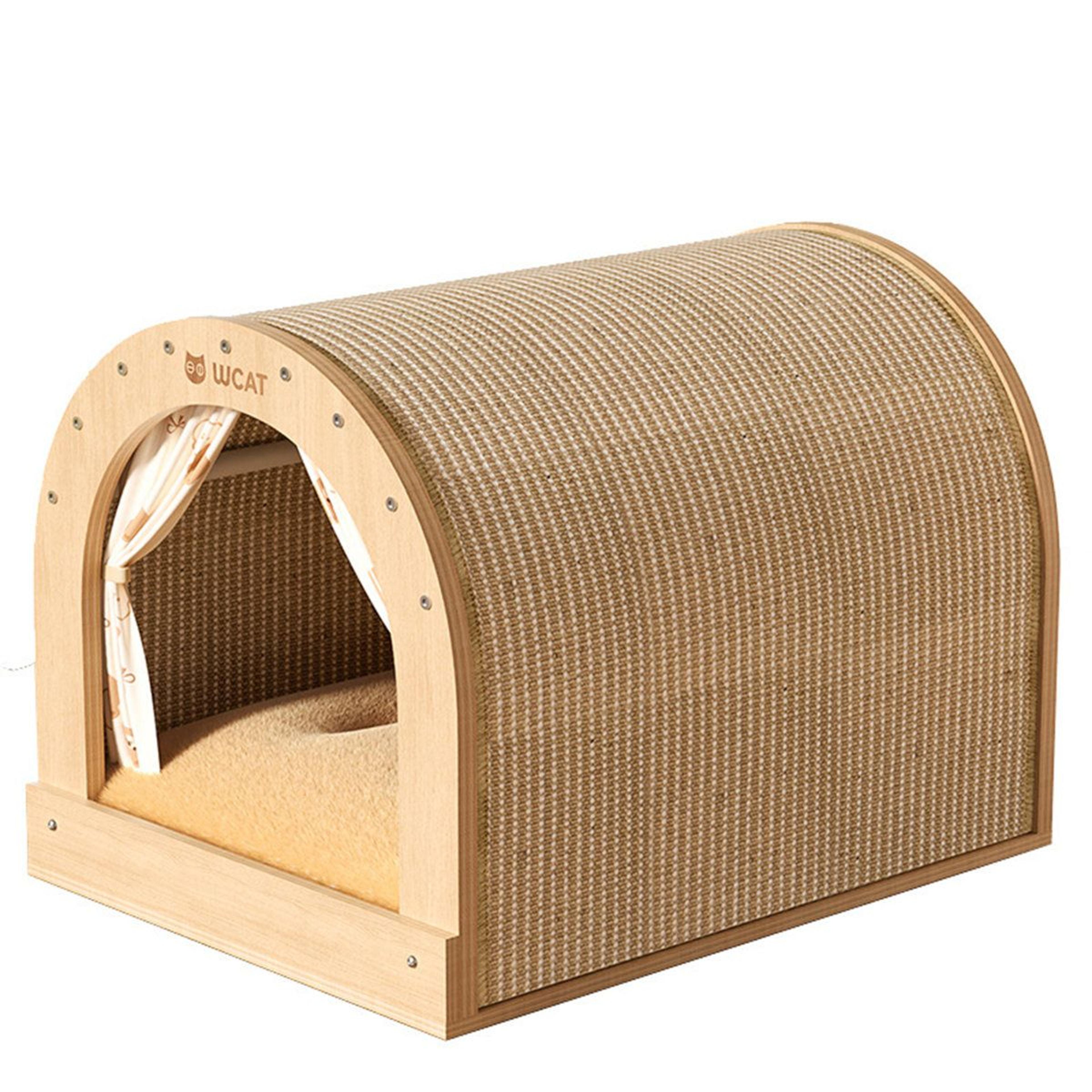 cat tent house with scratching pad modern indoor cat bed & furniture protector