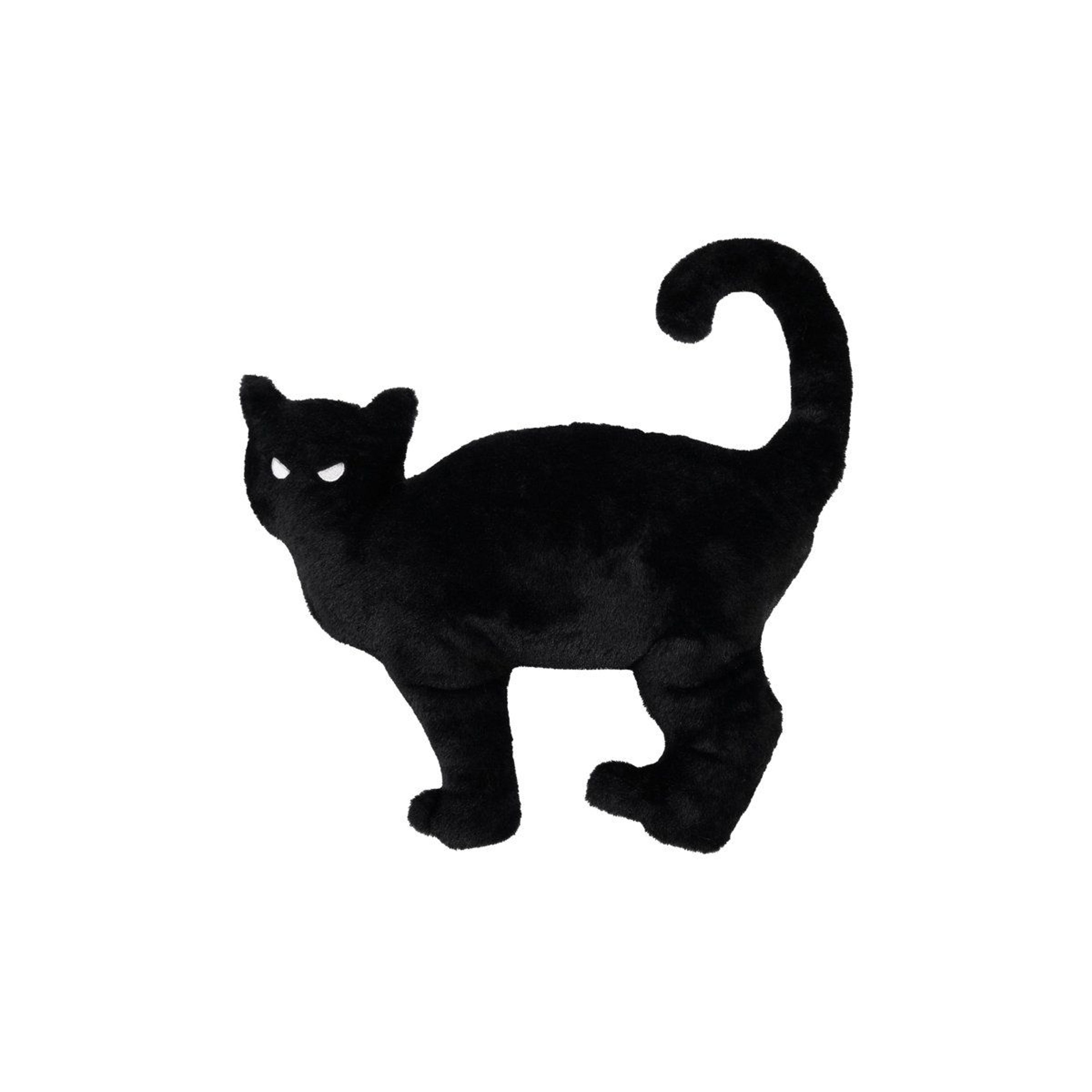 charmed velvet cat silhouette pillow cozy animal shaped decor