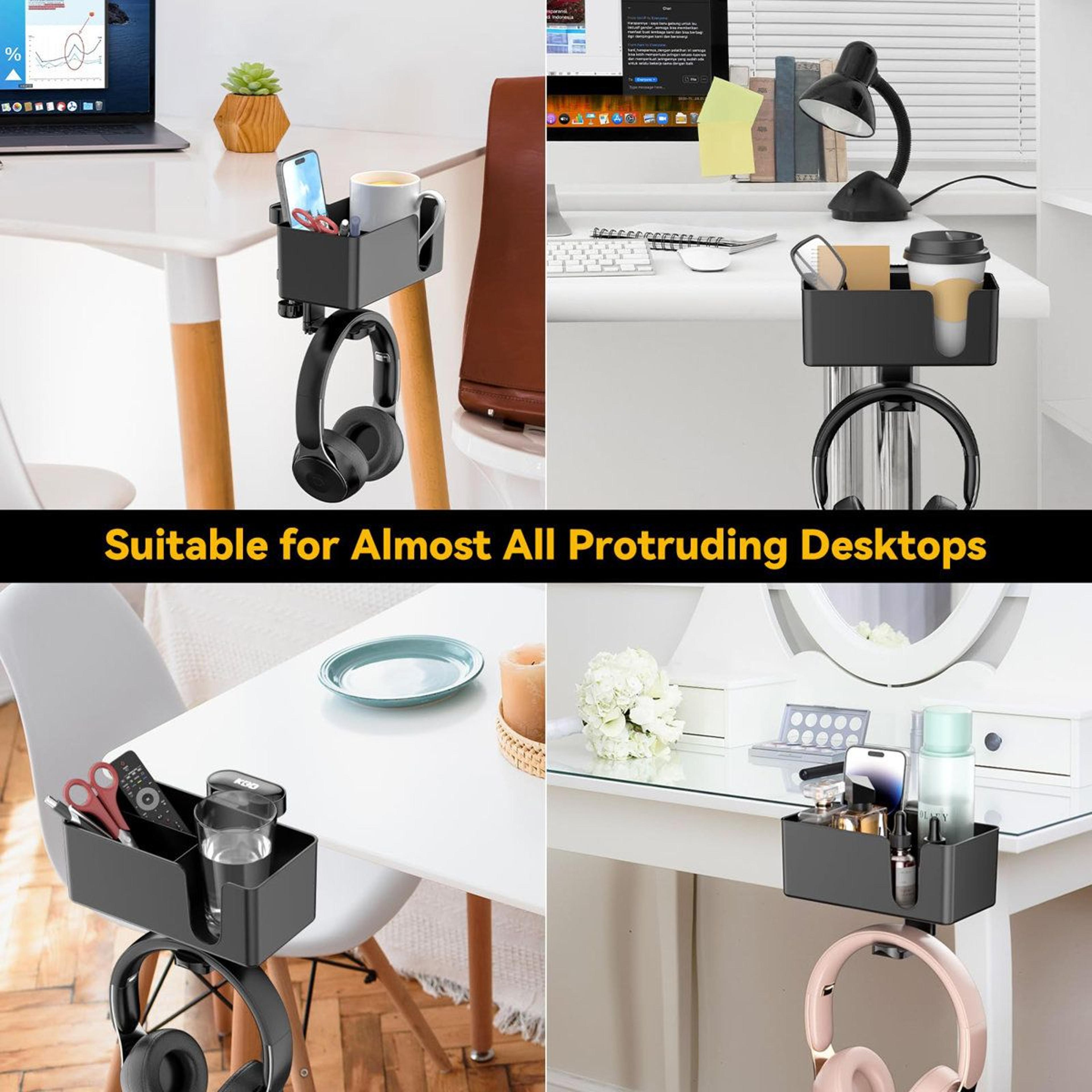4in1 Under Desk Organizer And Cup Holder For Home Office 2