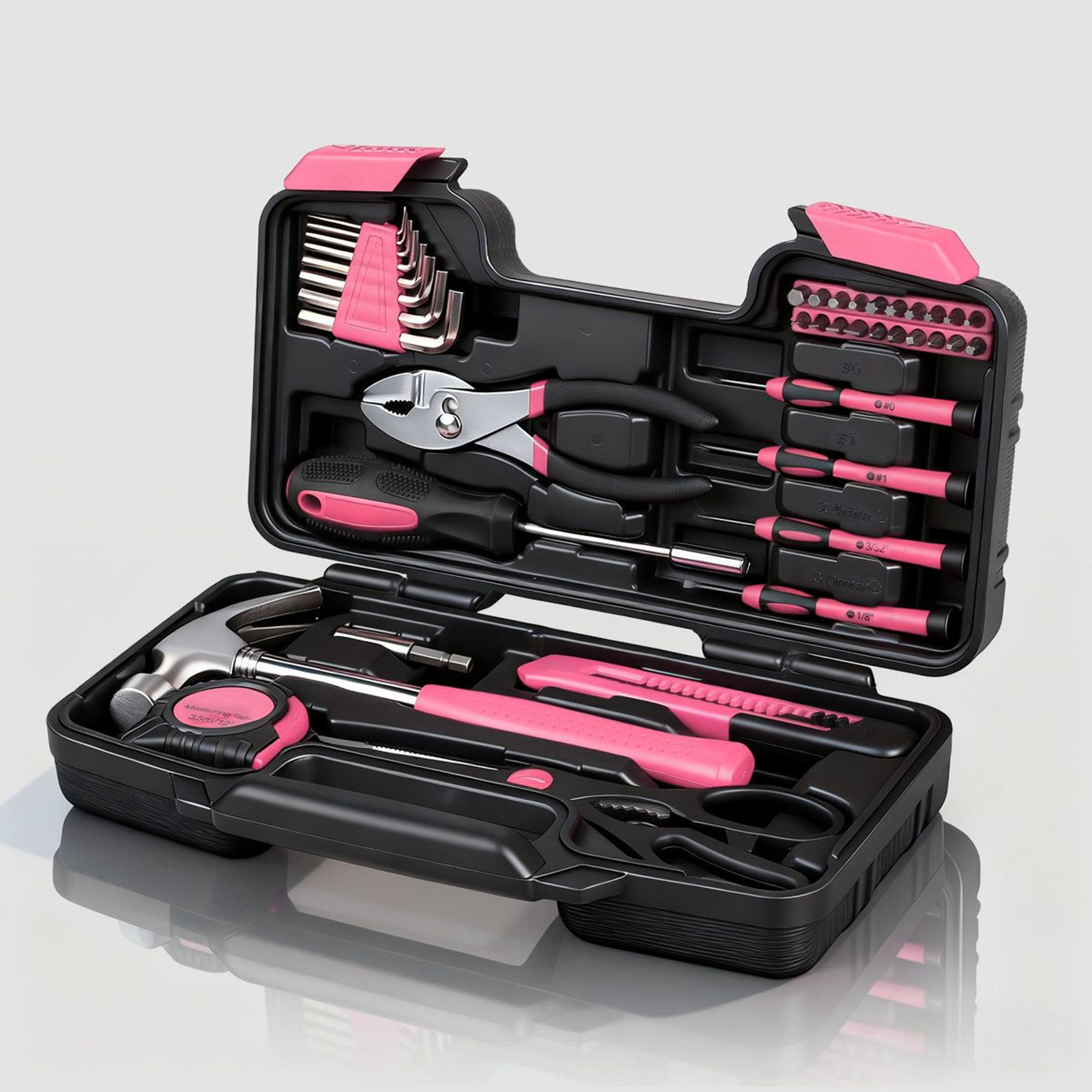 17 stories 39 piece household tool set with storage case for essential home repair and diy projects