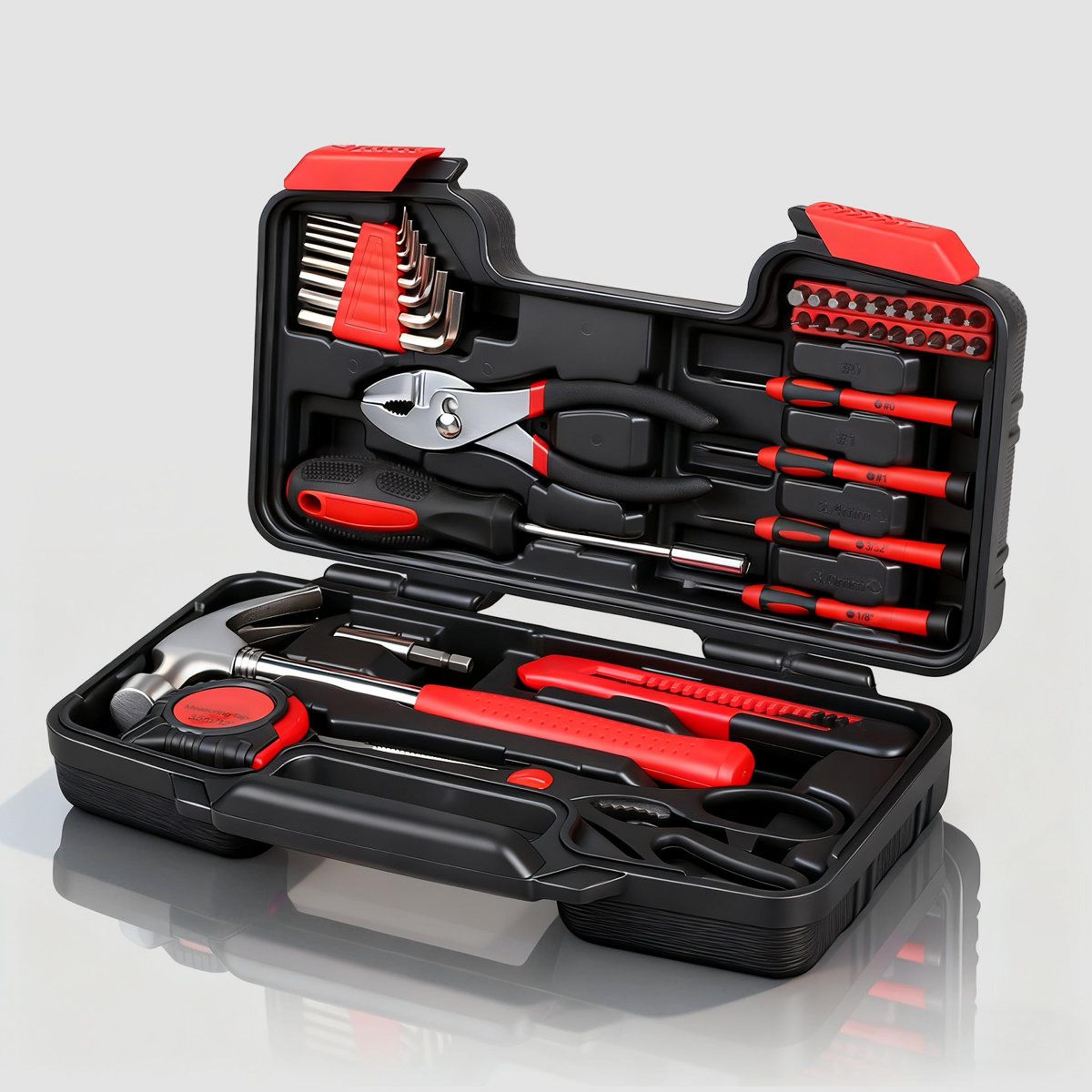17 Stories 39 Piece Household Tool Set With Storage Case For Essential Home Repair And DIY Projects 10