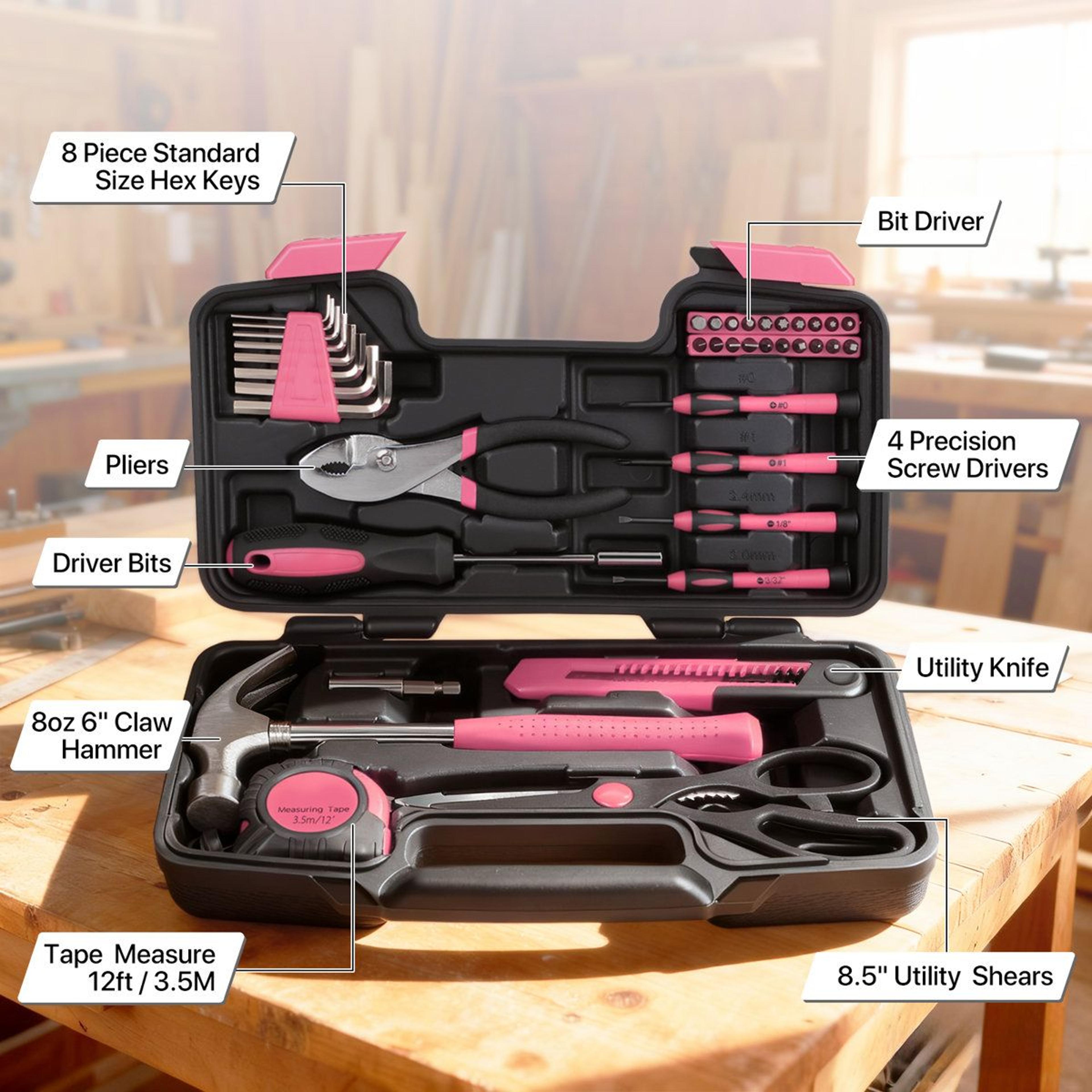 17 Stories 39 Piece Household Tool Set With Storage Case For Essential Home Repair And DIY Projects 4