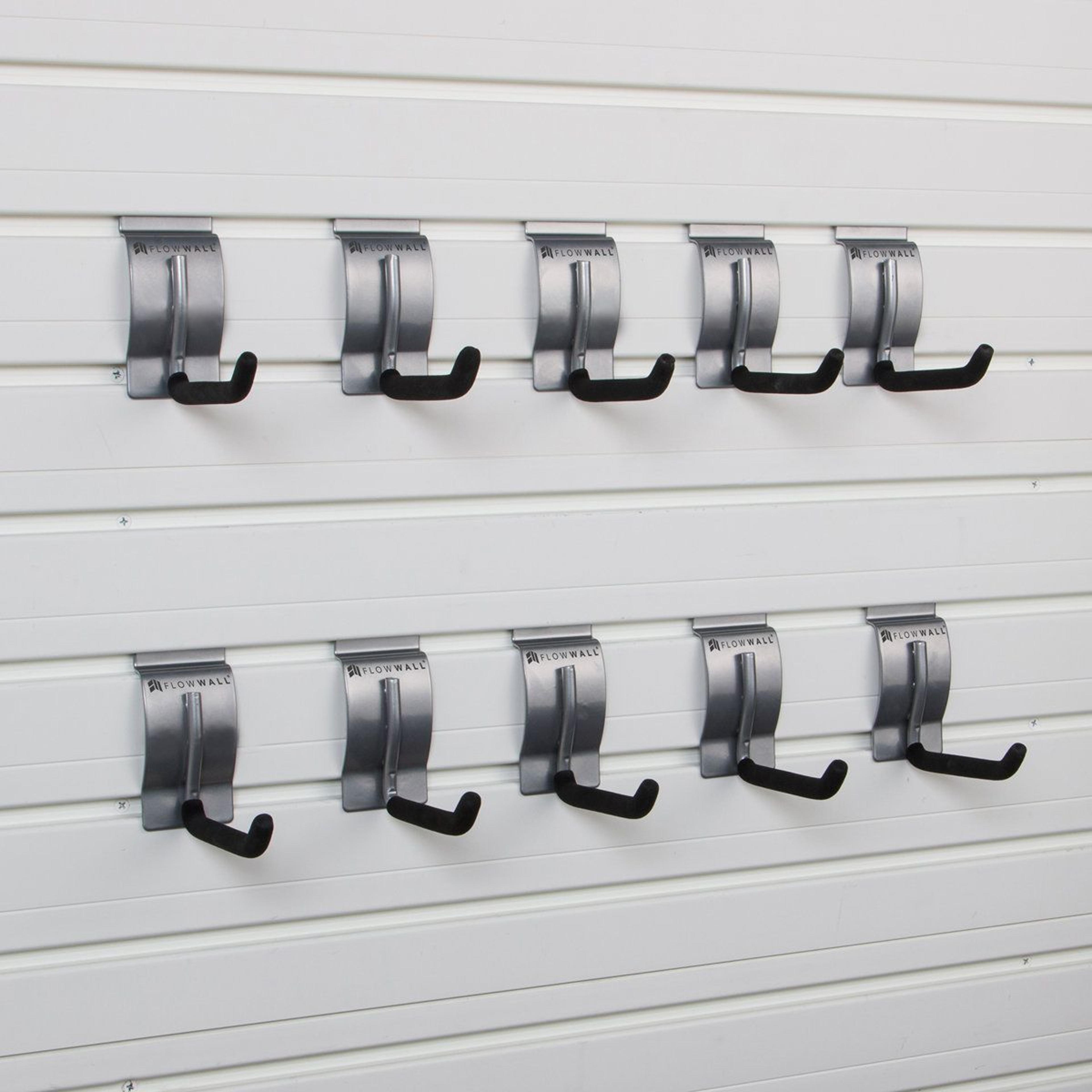 10 piece heavy duty slatwall hooks for garage tool storage and organization
