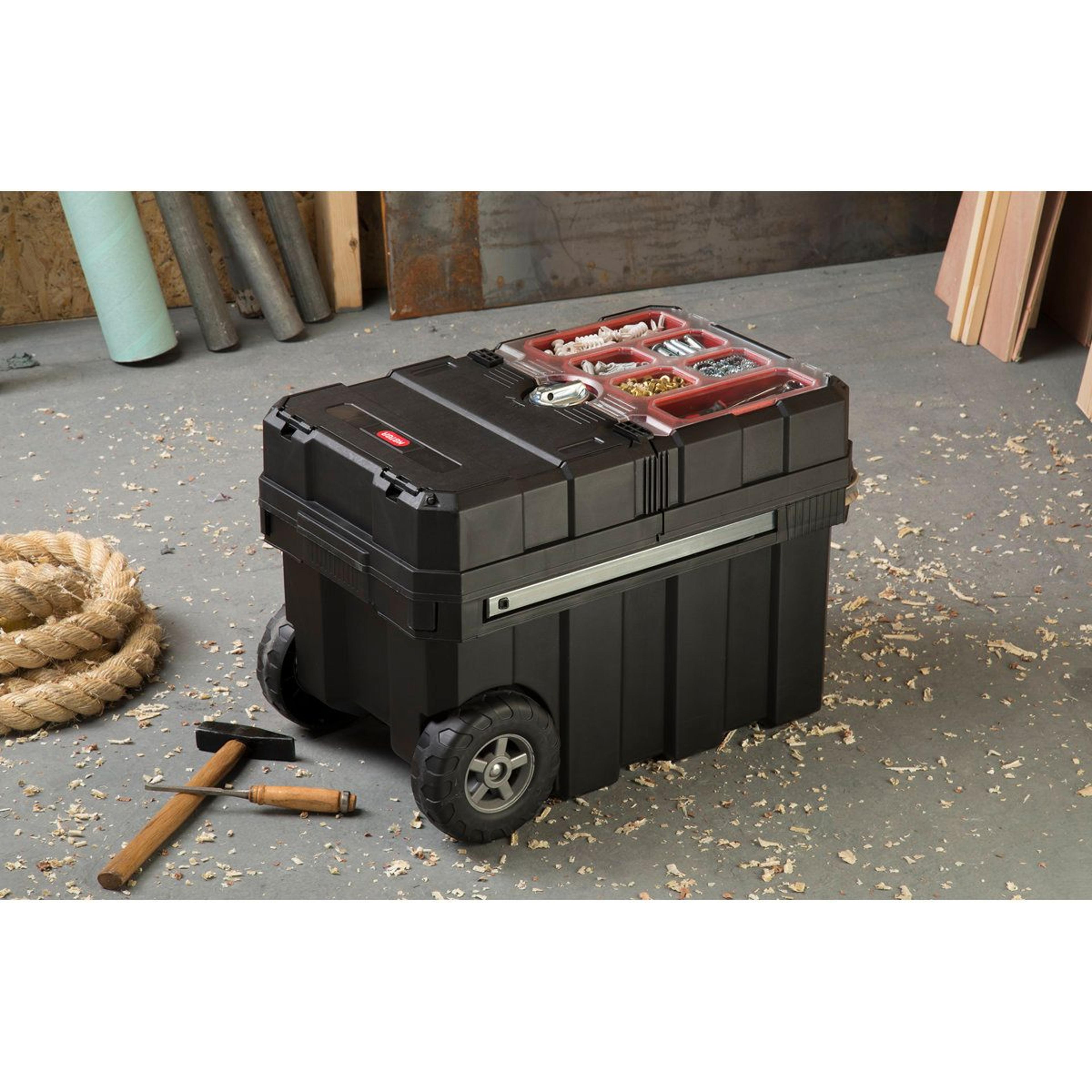 New Masterloader Durable Resin Portable Rolling Tool Box Organizer 11