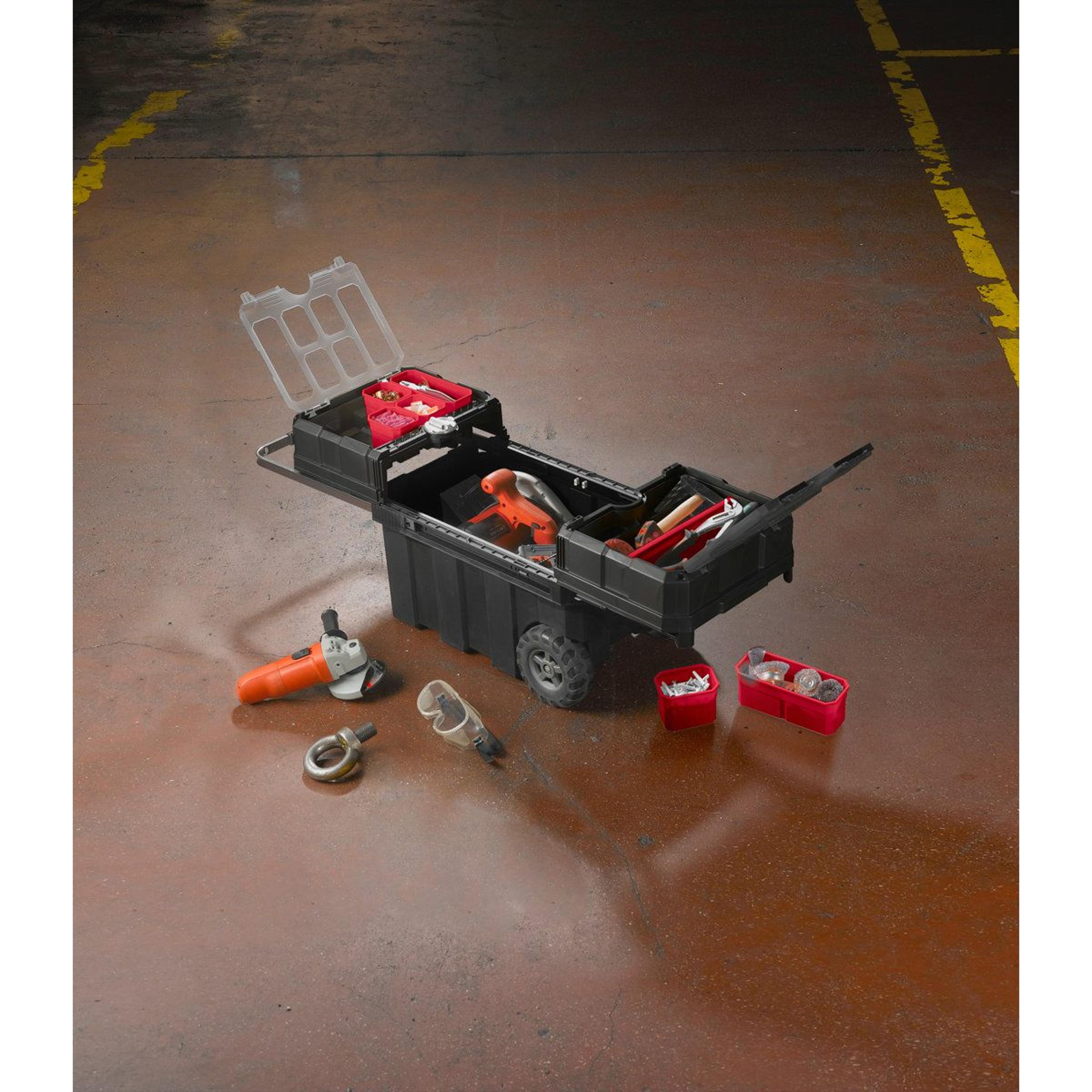 New Masterloader Durable Resin Portable Rolling Tool Box Organizer 8