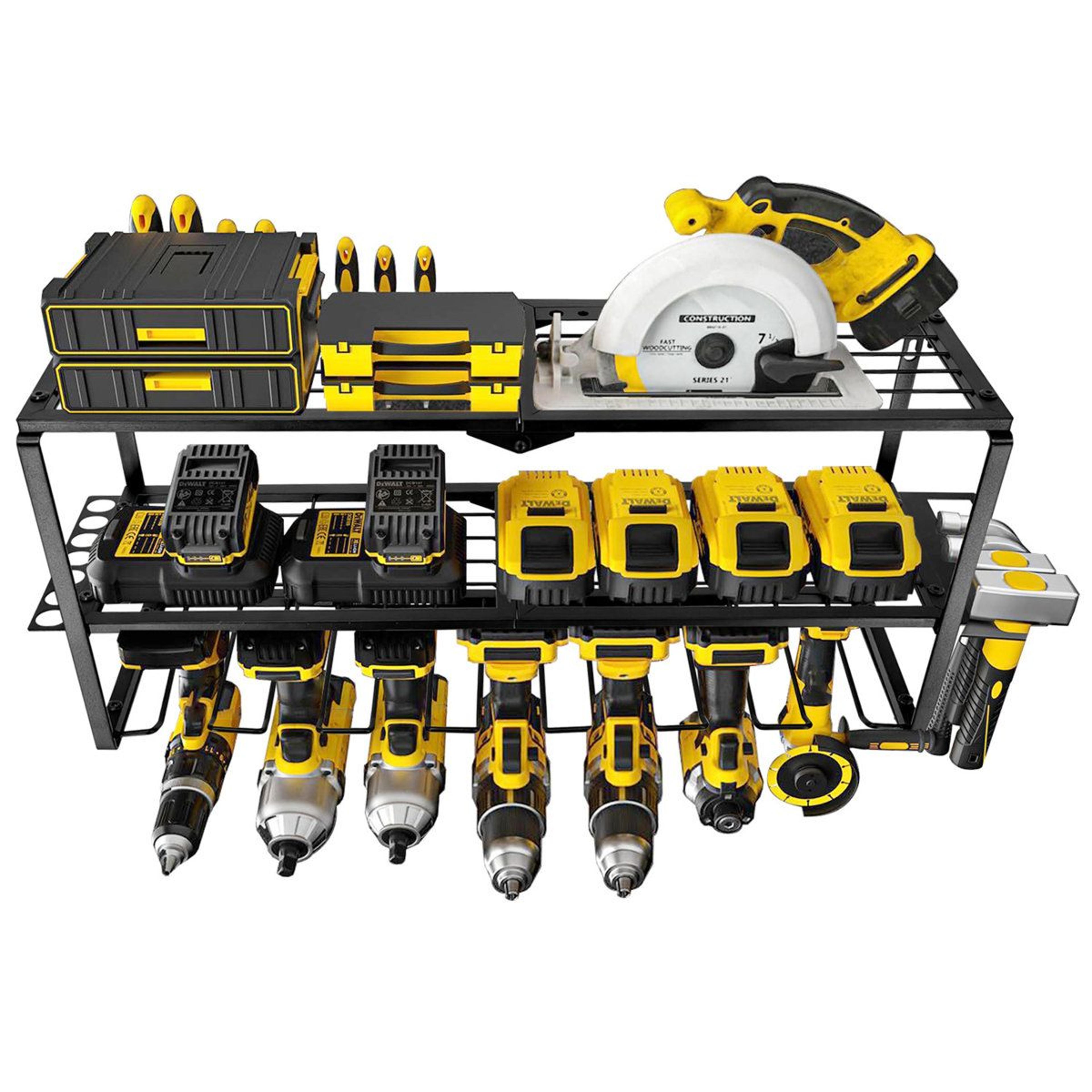 power tool organizer wall mount 26 inch 7 slots