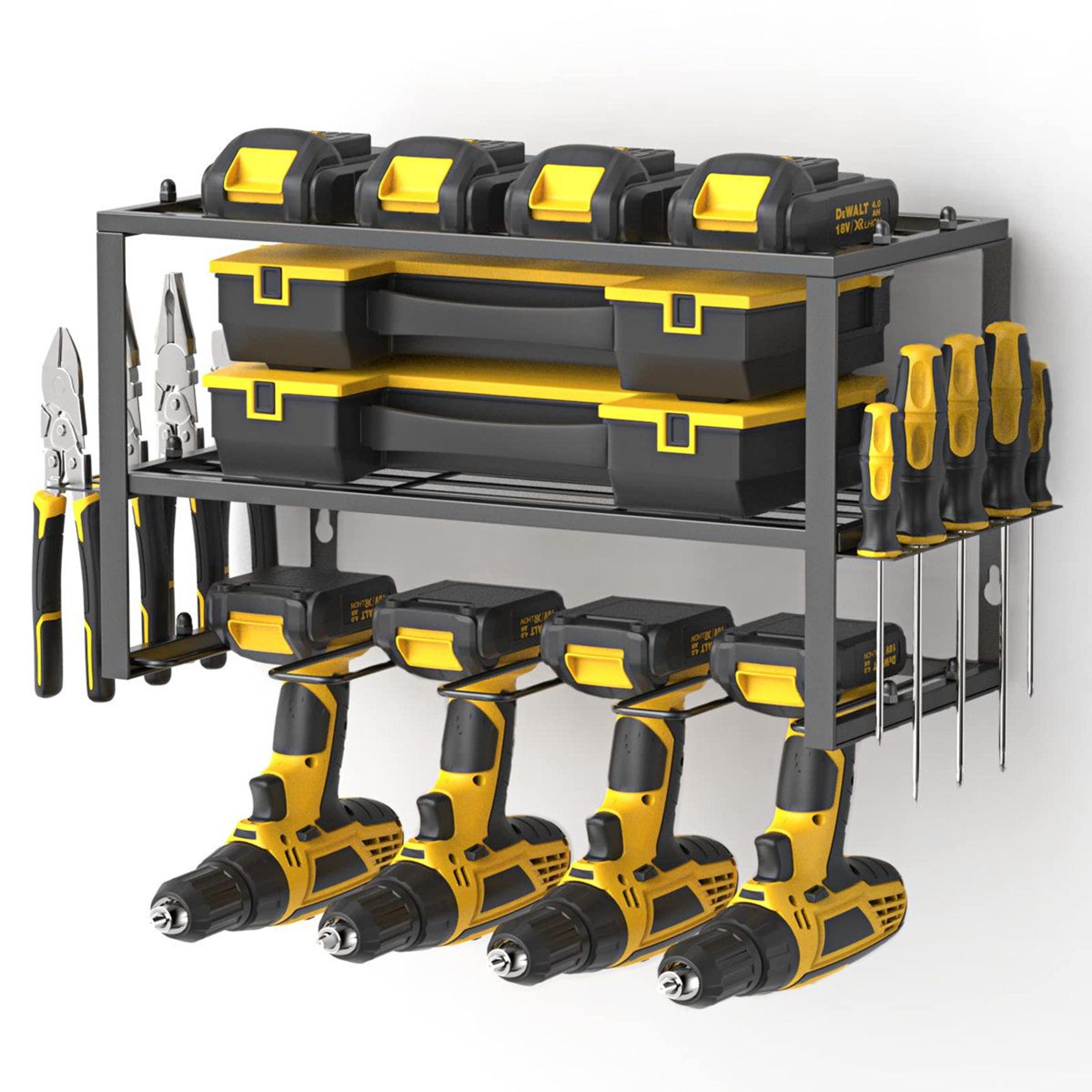 heavy duty tool shelf 3 layer wall mounted rack for drills