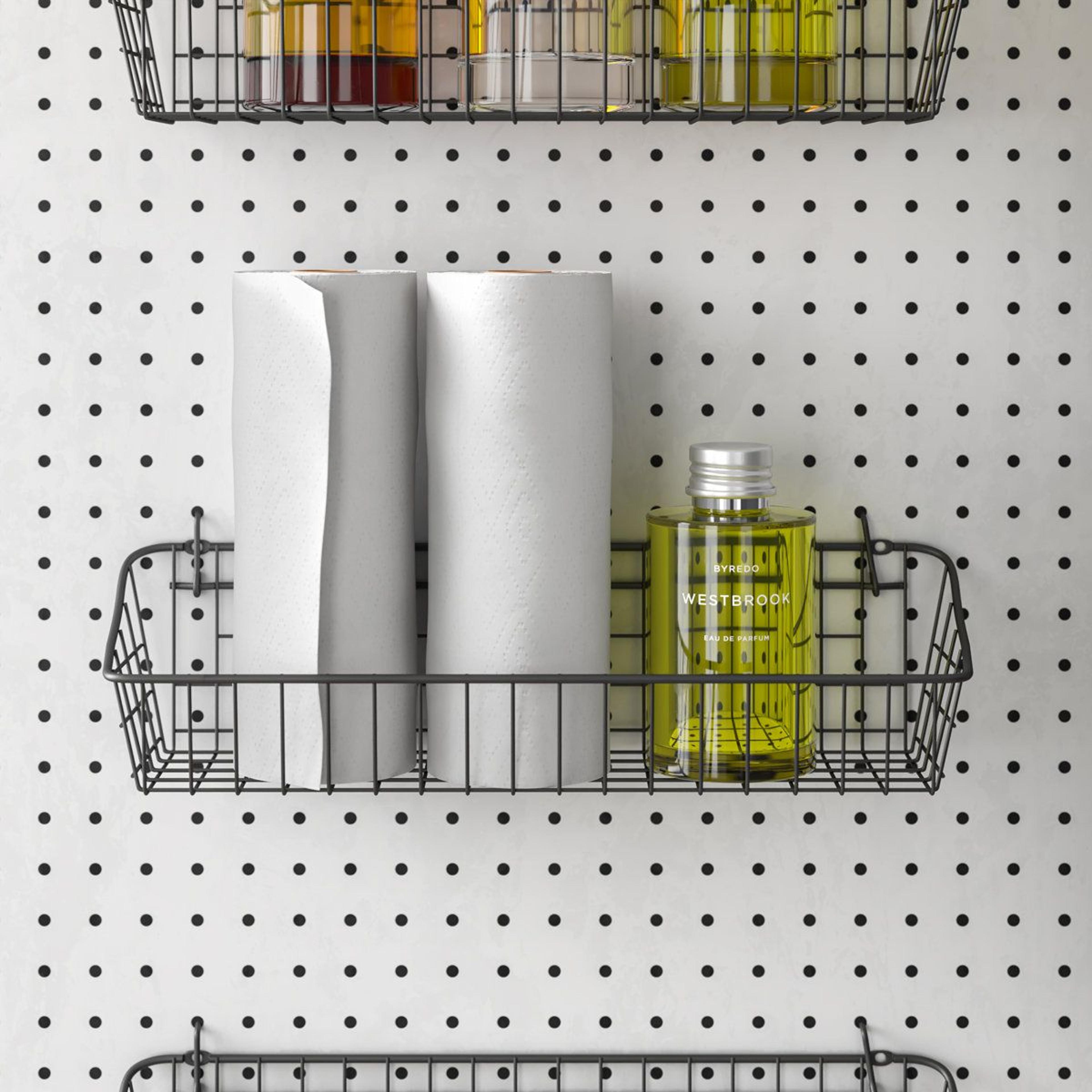 Risingsun Heavy Duty Steel Pegboard Basket And Storage Bin 10