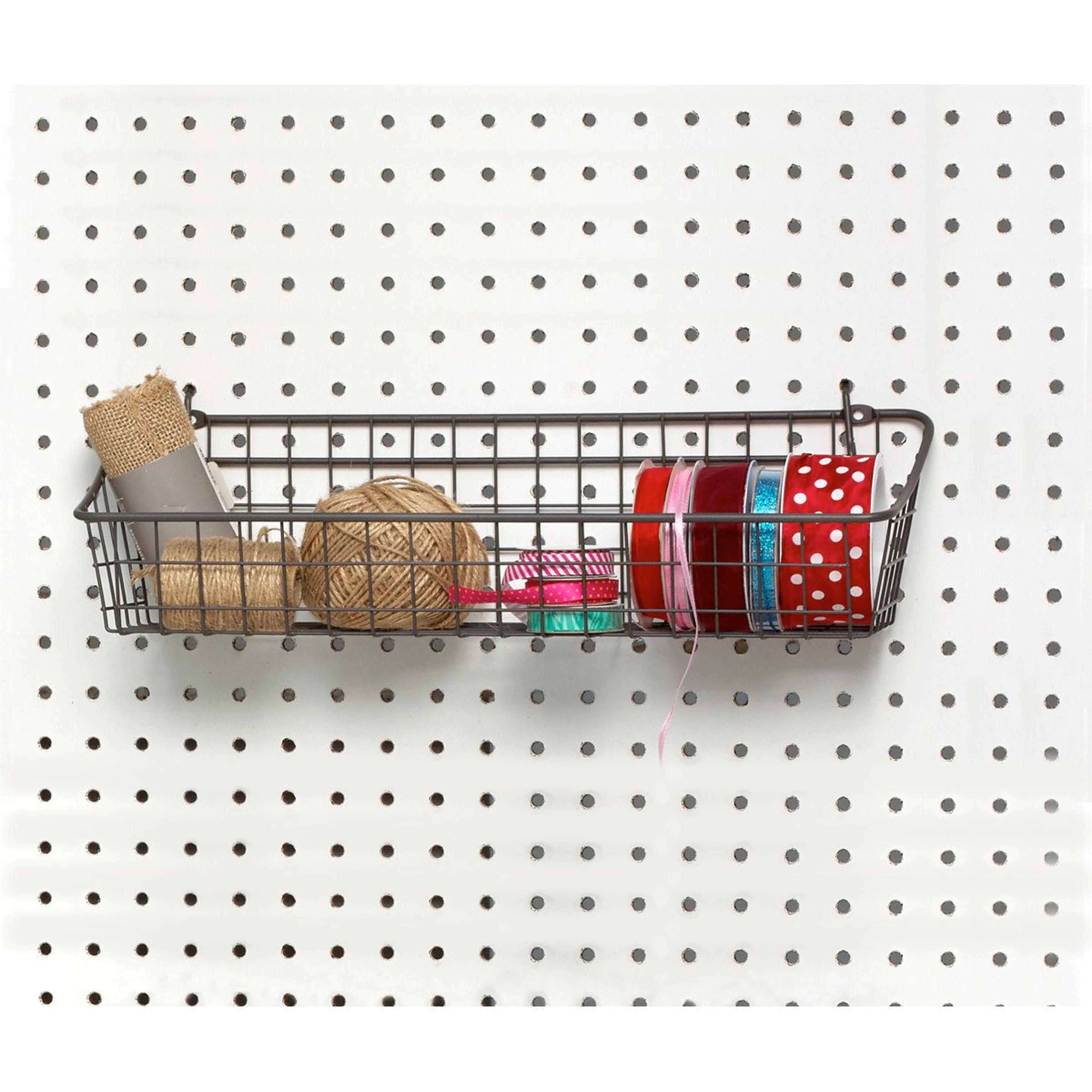 Risingsun Heavy Duty Steel Pegboard Basket And Storage Bin 8