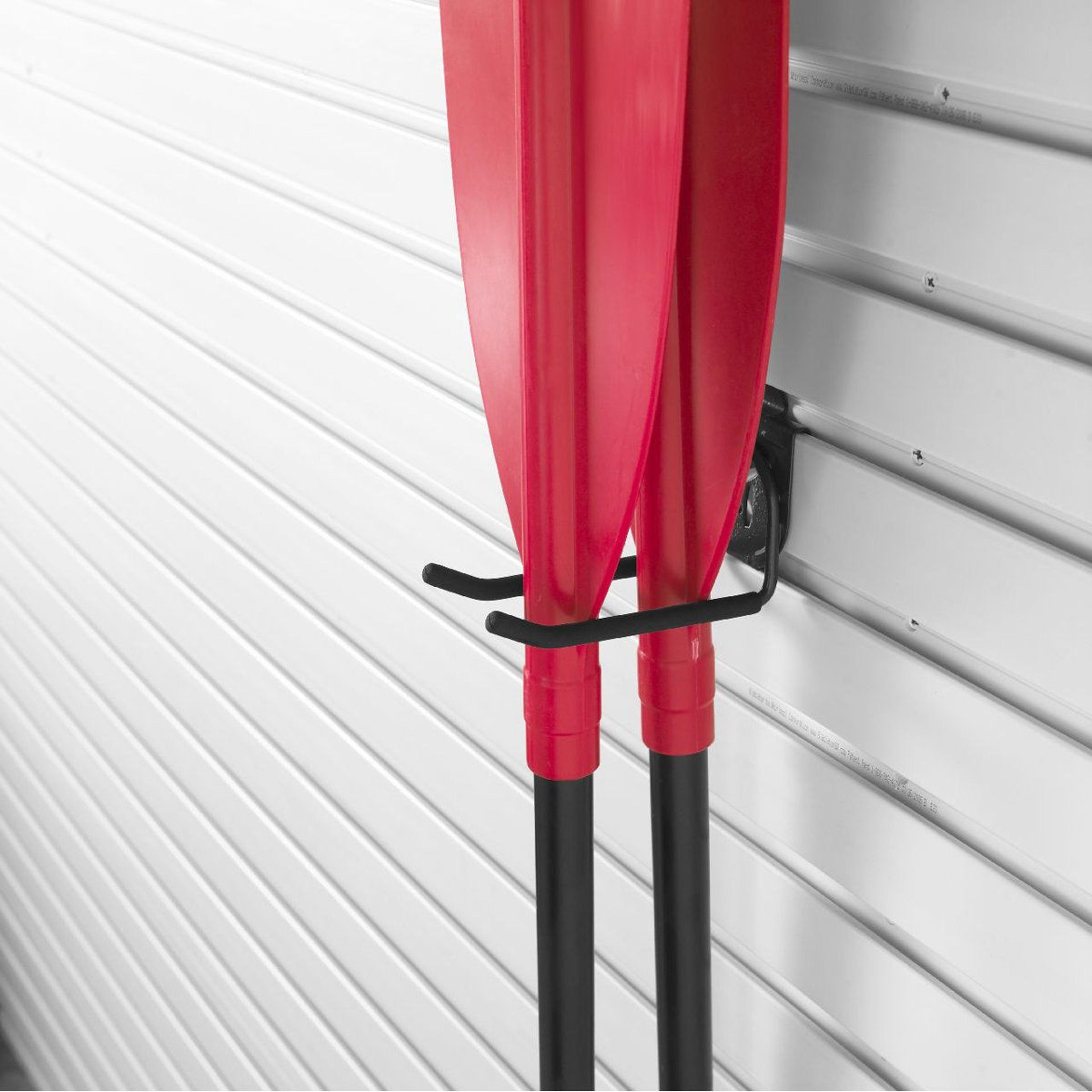 Twin Hook For Garage Tool Storage And Long Handled Equipment 1