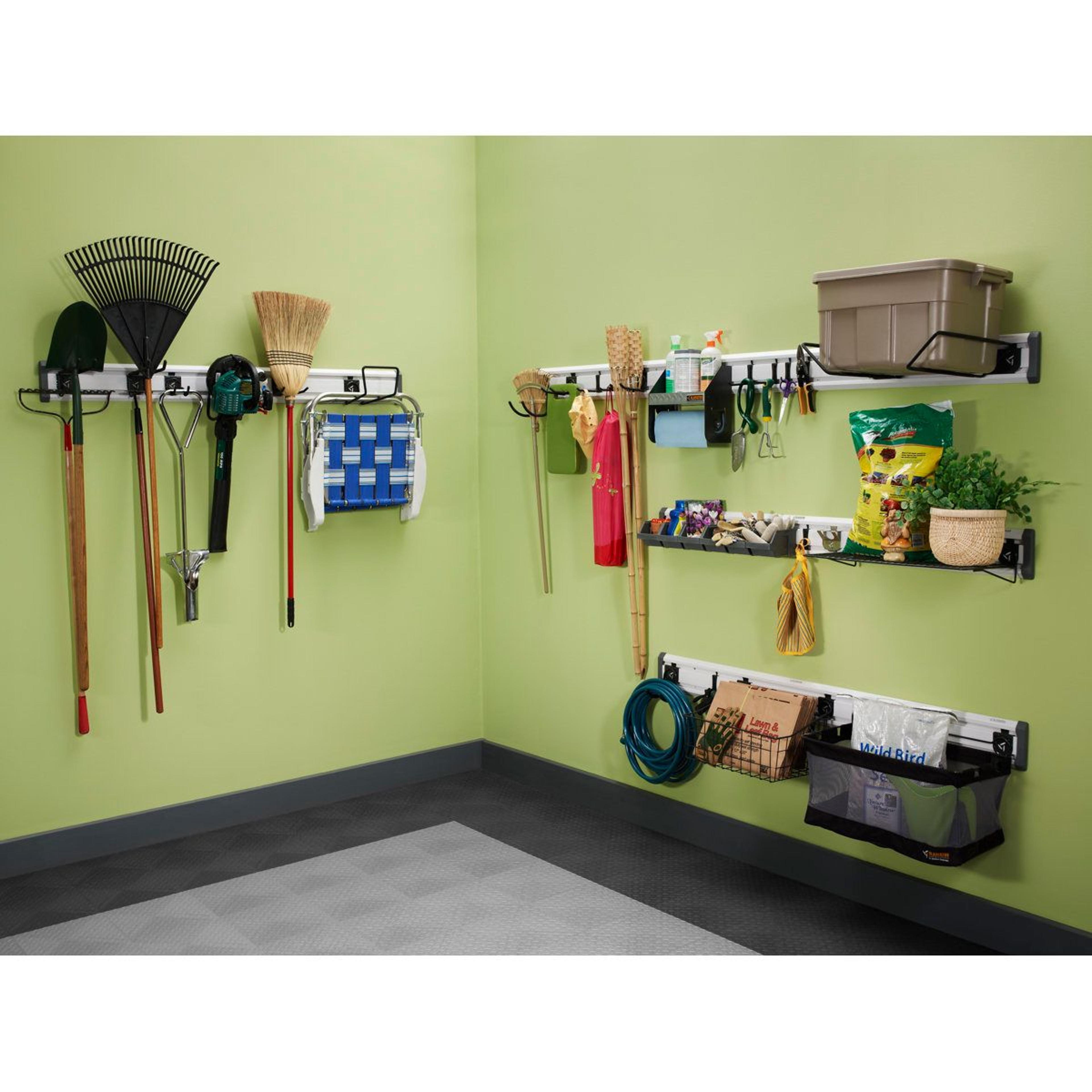 Twin Hook For Garage Tool Storage And Long Handled Equipment 3