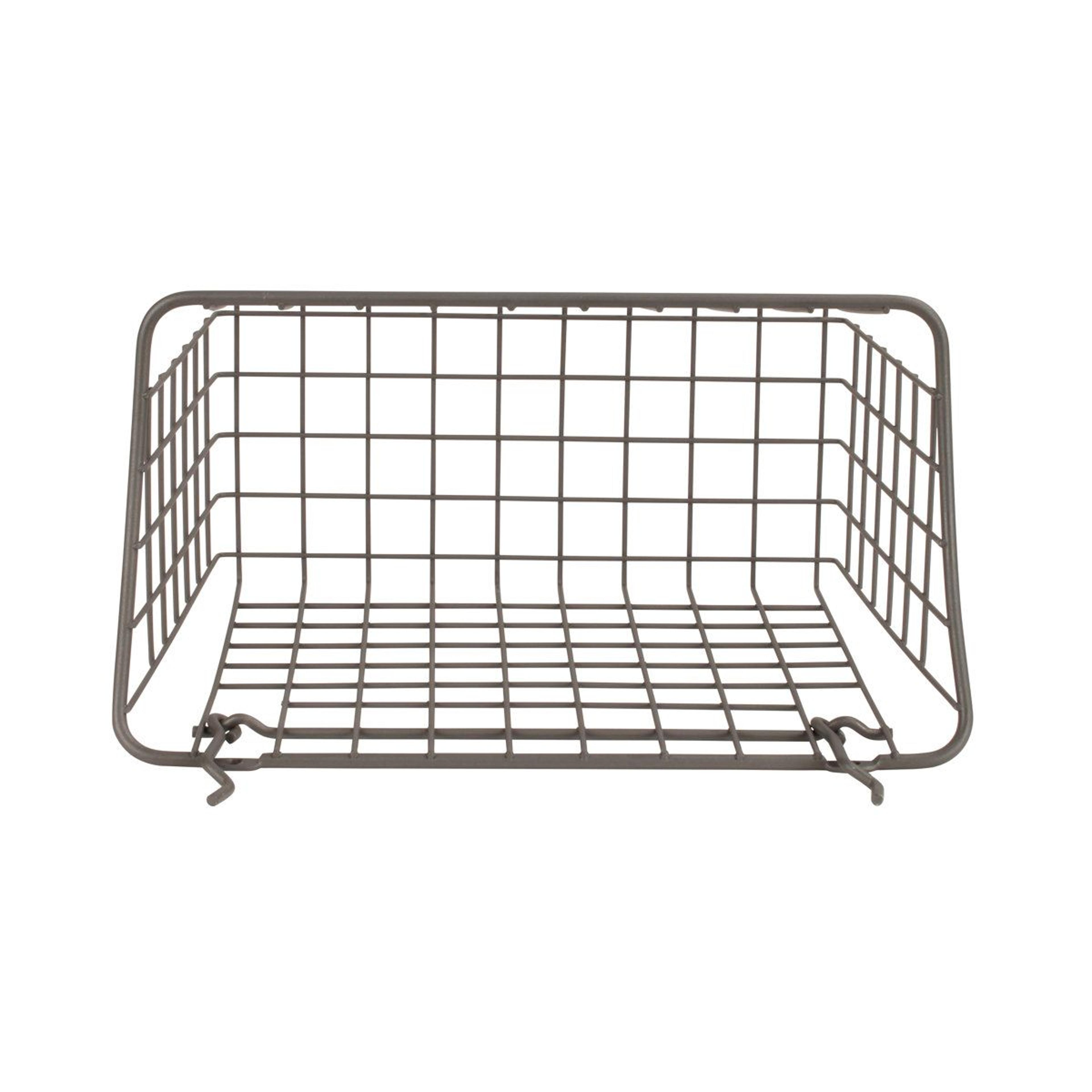 Heavy Duty Wire Pegboard Storage Basket Wall Mount Organizer 1