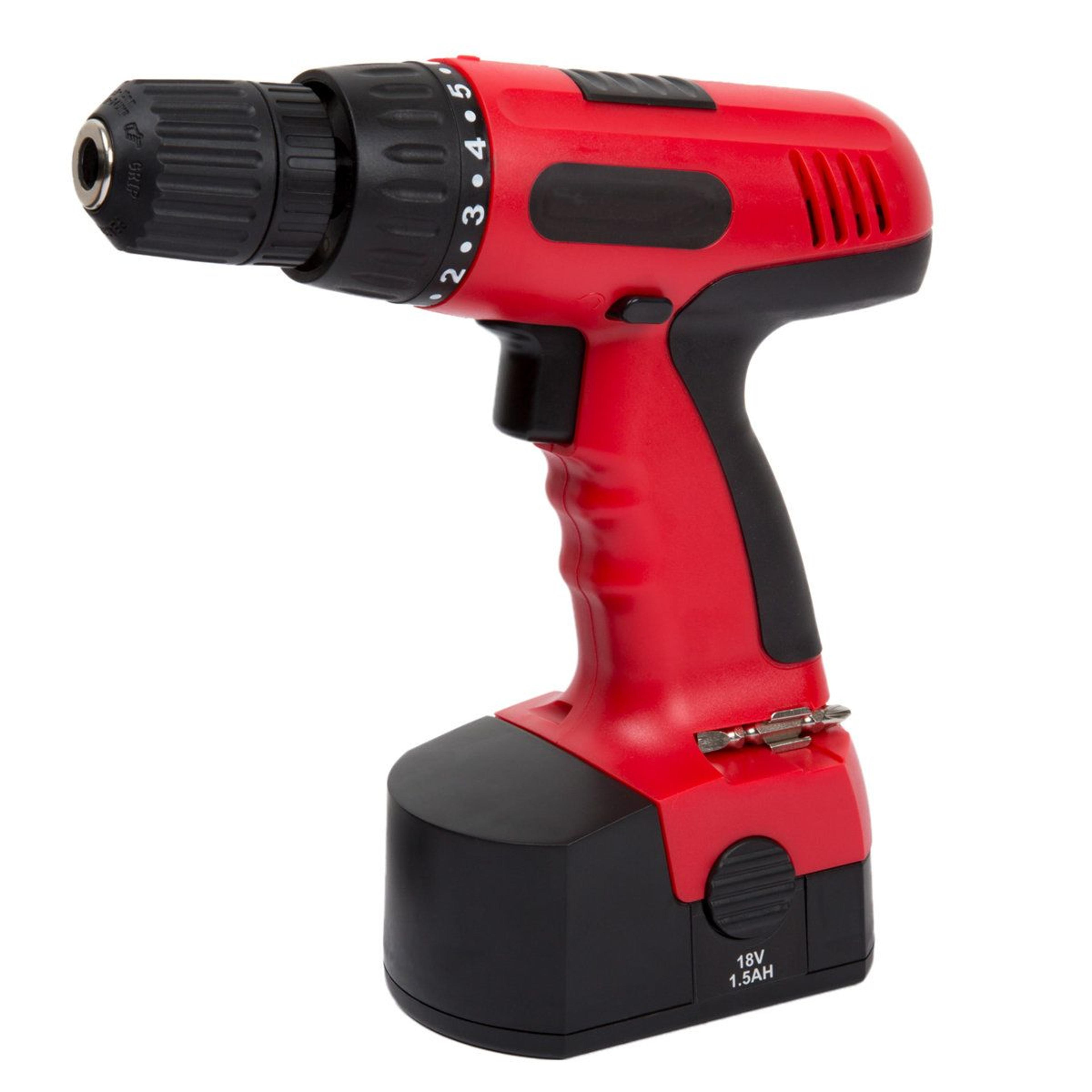 89 Piece Cordless Power Drill Set Red 5