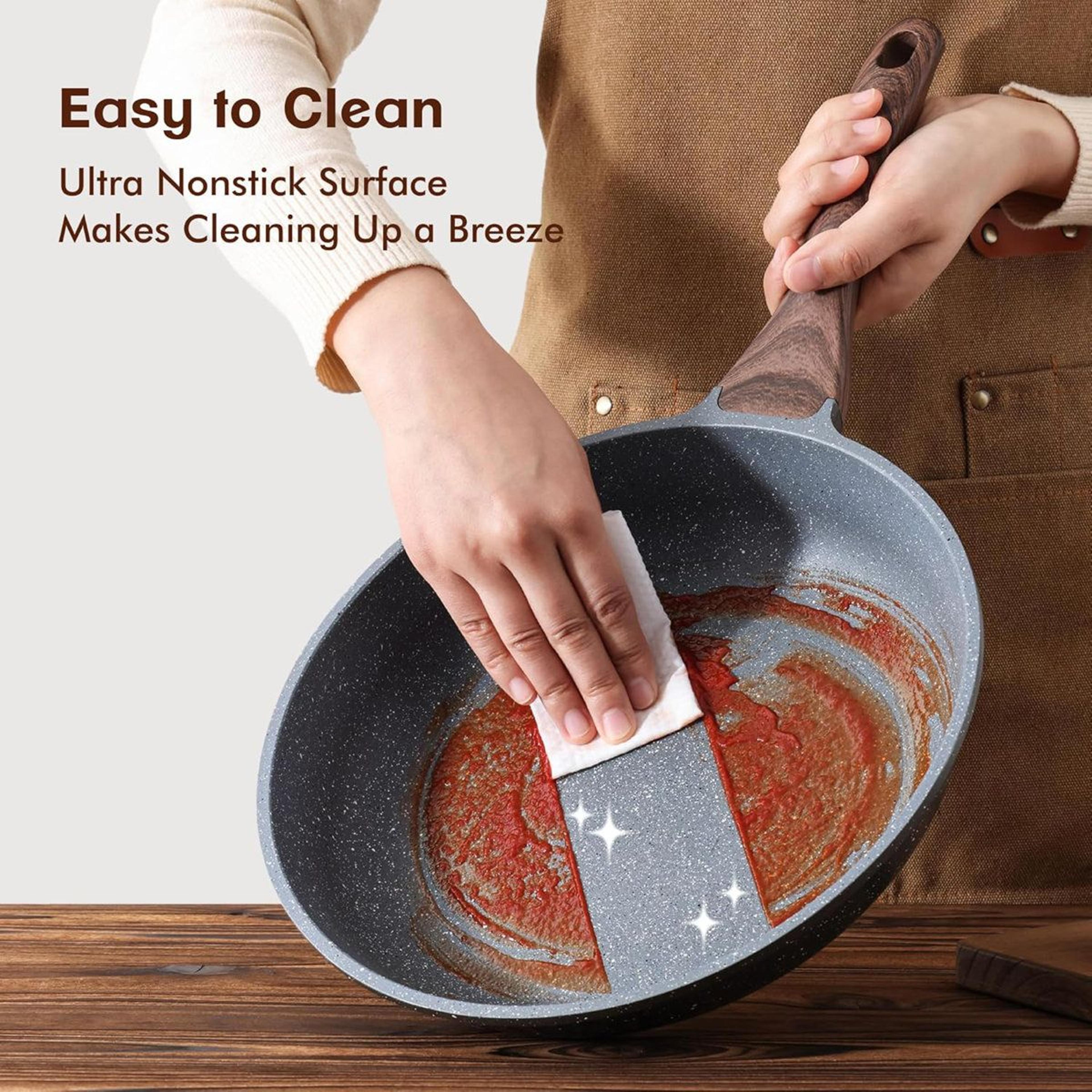 Nonstick Fry Pan Set Induction Safe Skillet Cookware 2