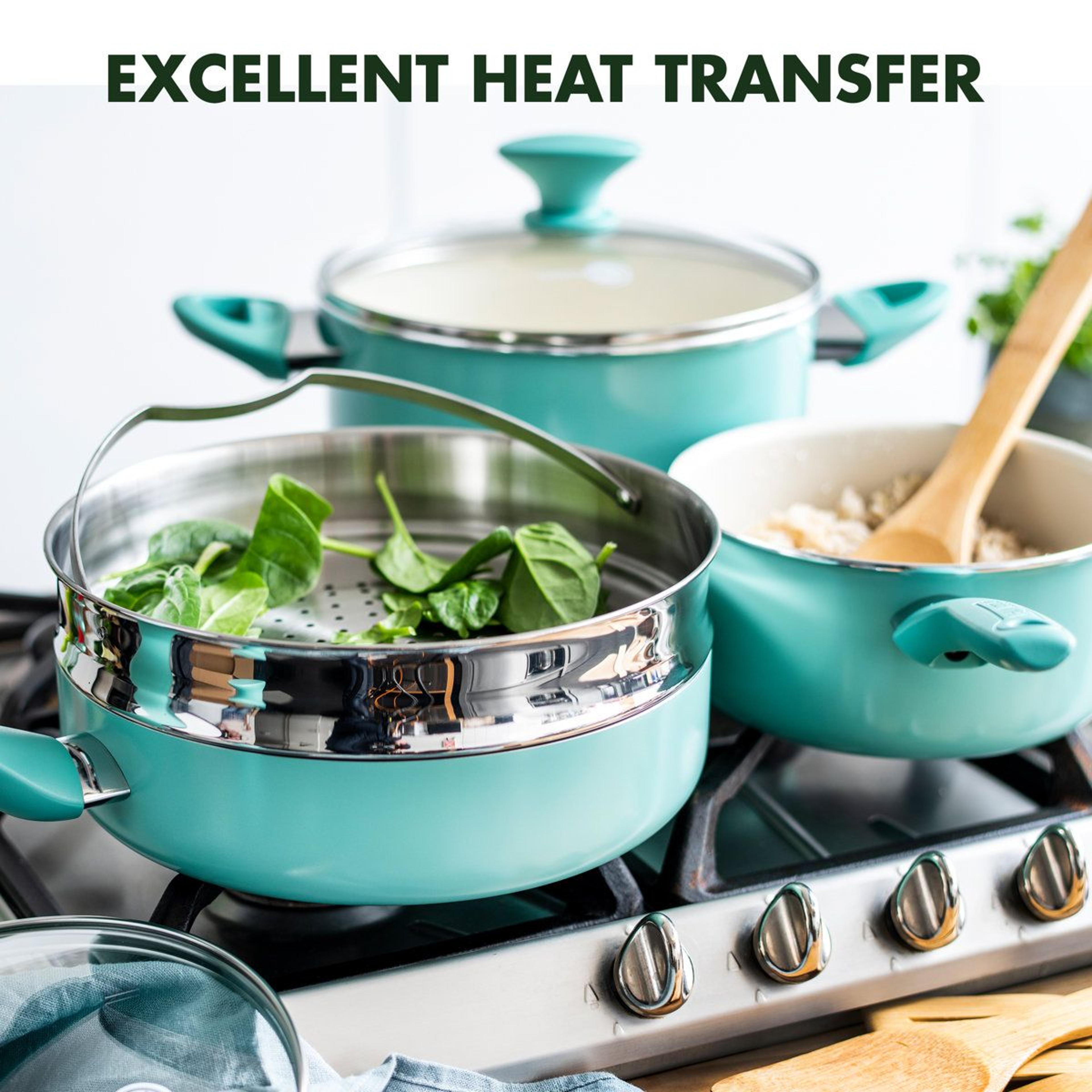 16 Piece Ceramic Nonstick Cookware Set PFAS Free Pots And Pans 12