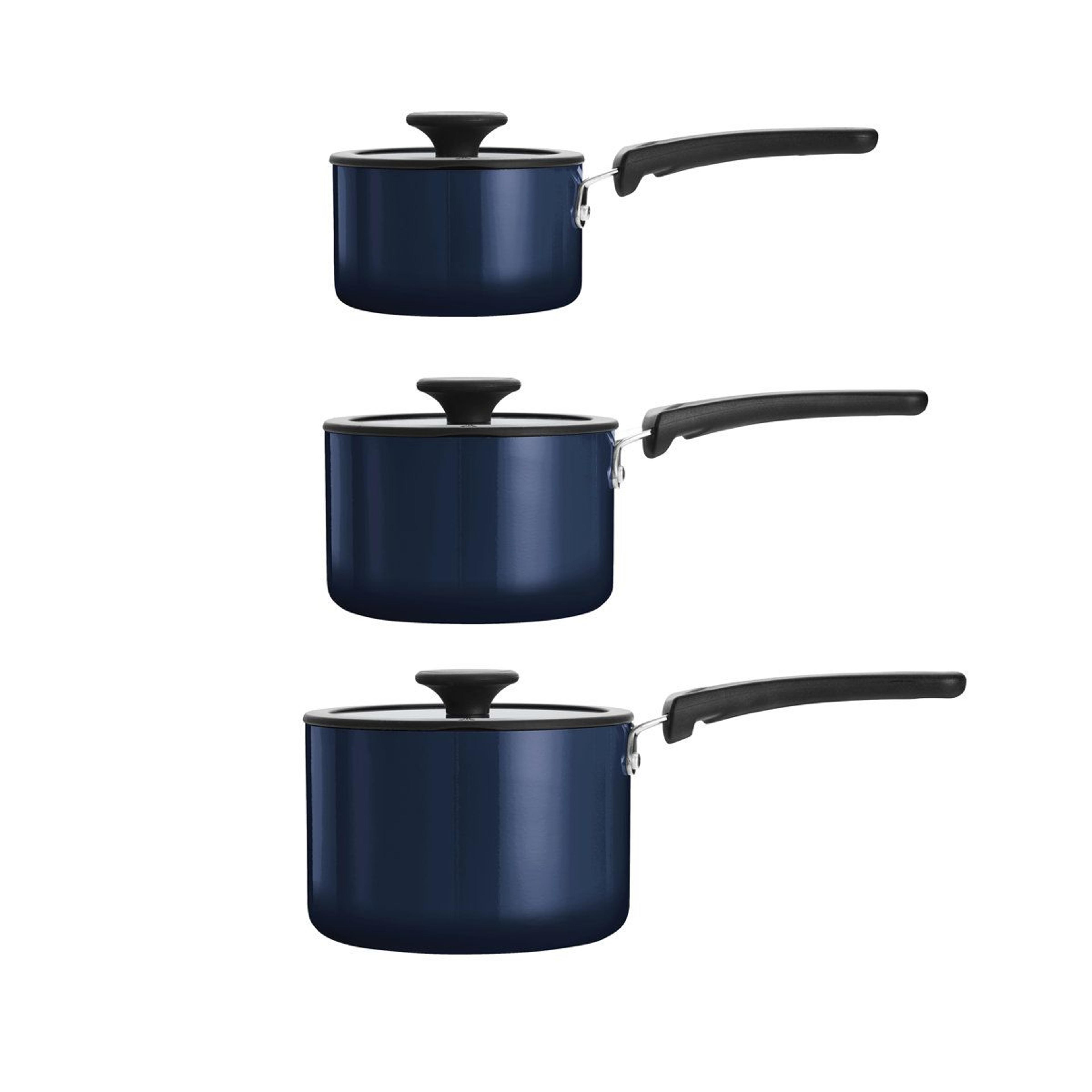 Space Saving 6 Piece Nonstick Saucepan Set With Glass Lids 19