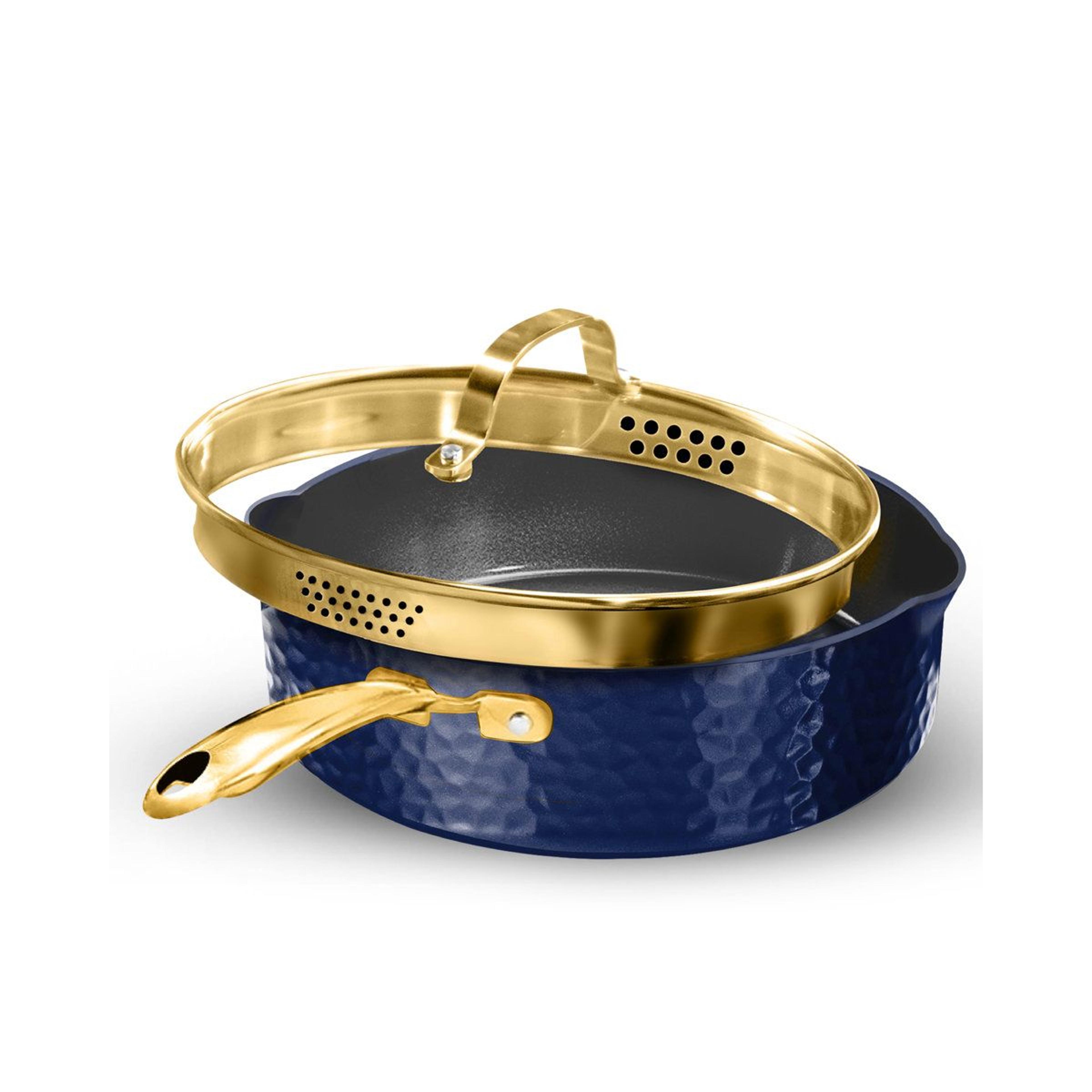 4 deep nonstick saute pan with lid induction ready oven safe cookware