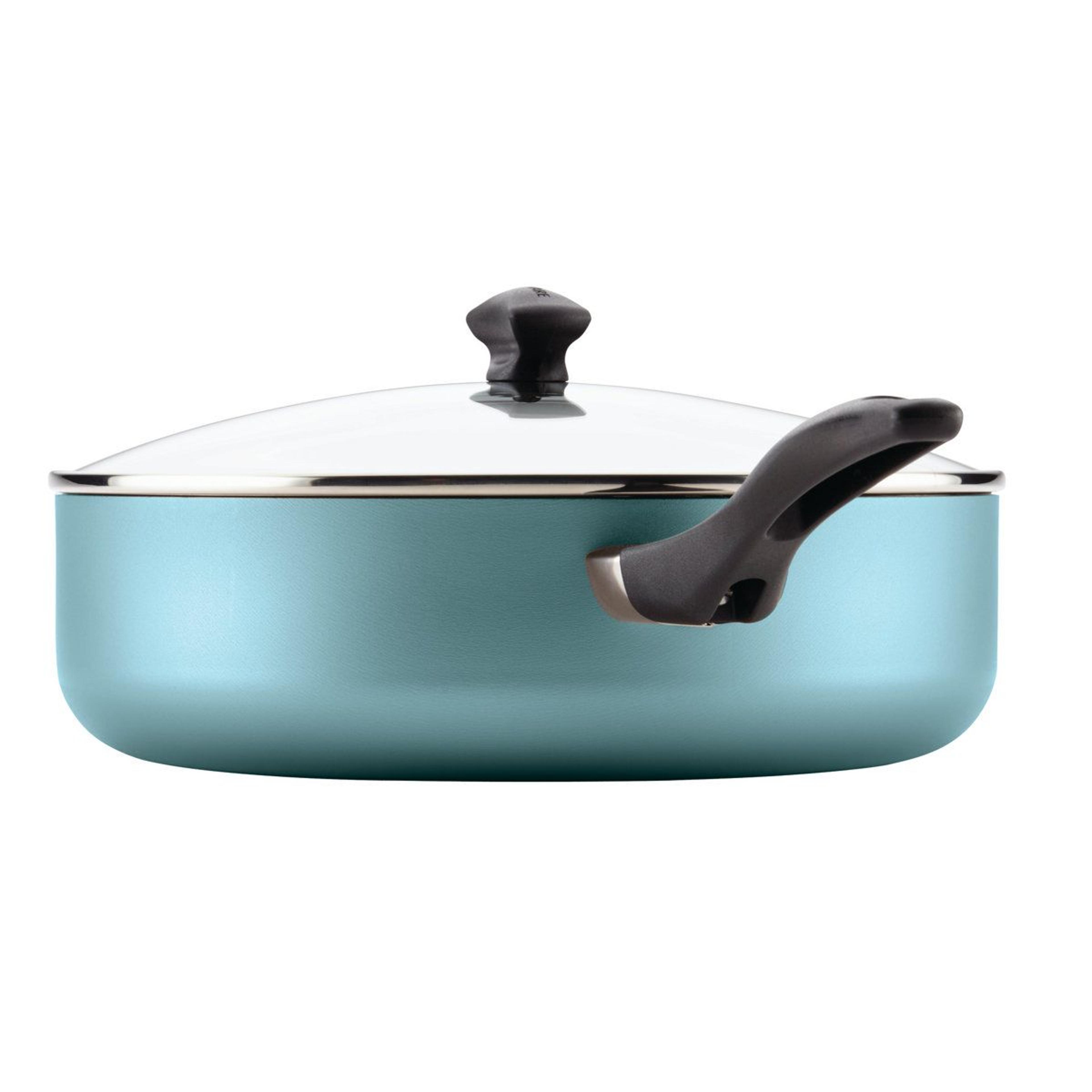 Nonstick Jumbo Cooker Chef Pan With Glass Lid And Helper Handle 2