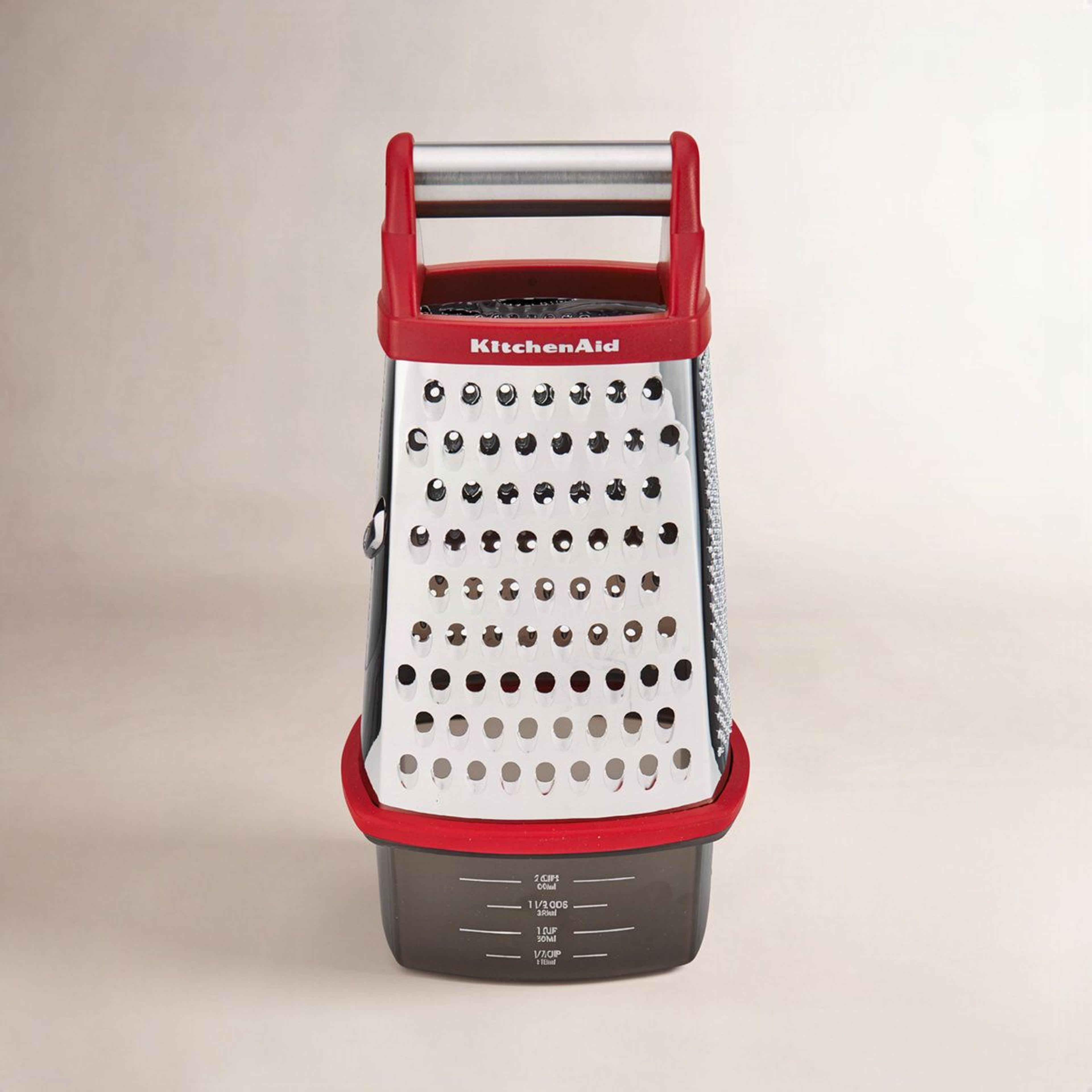 4Sided Stainless Steel Box Grater With 3 Cup Storage Container 1