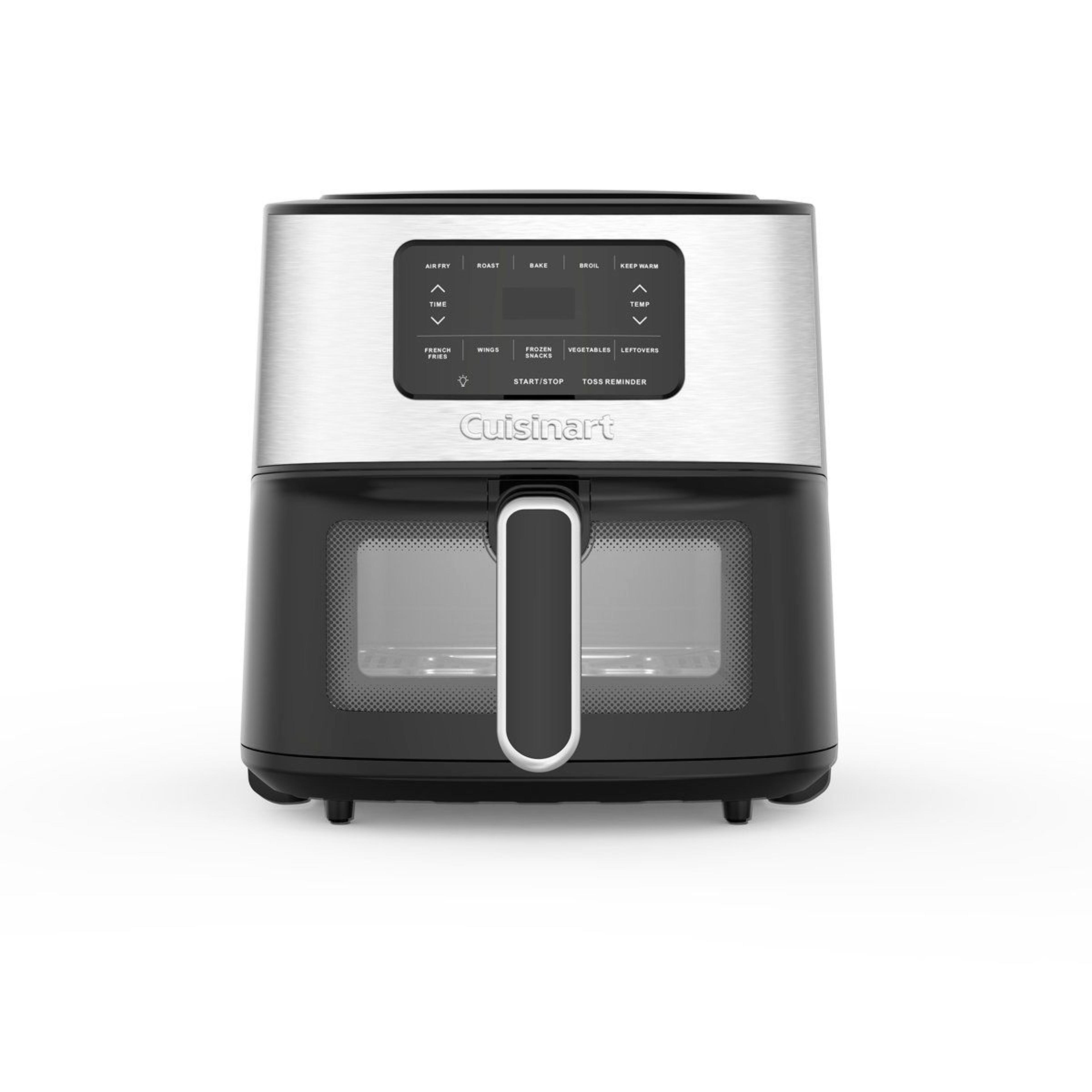 6 quart digital air fryer with viewing window and 5 cooking functions