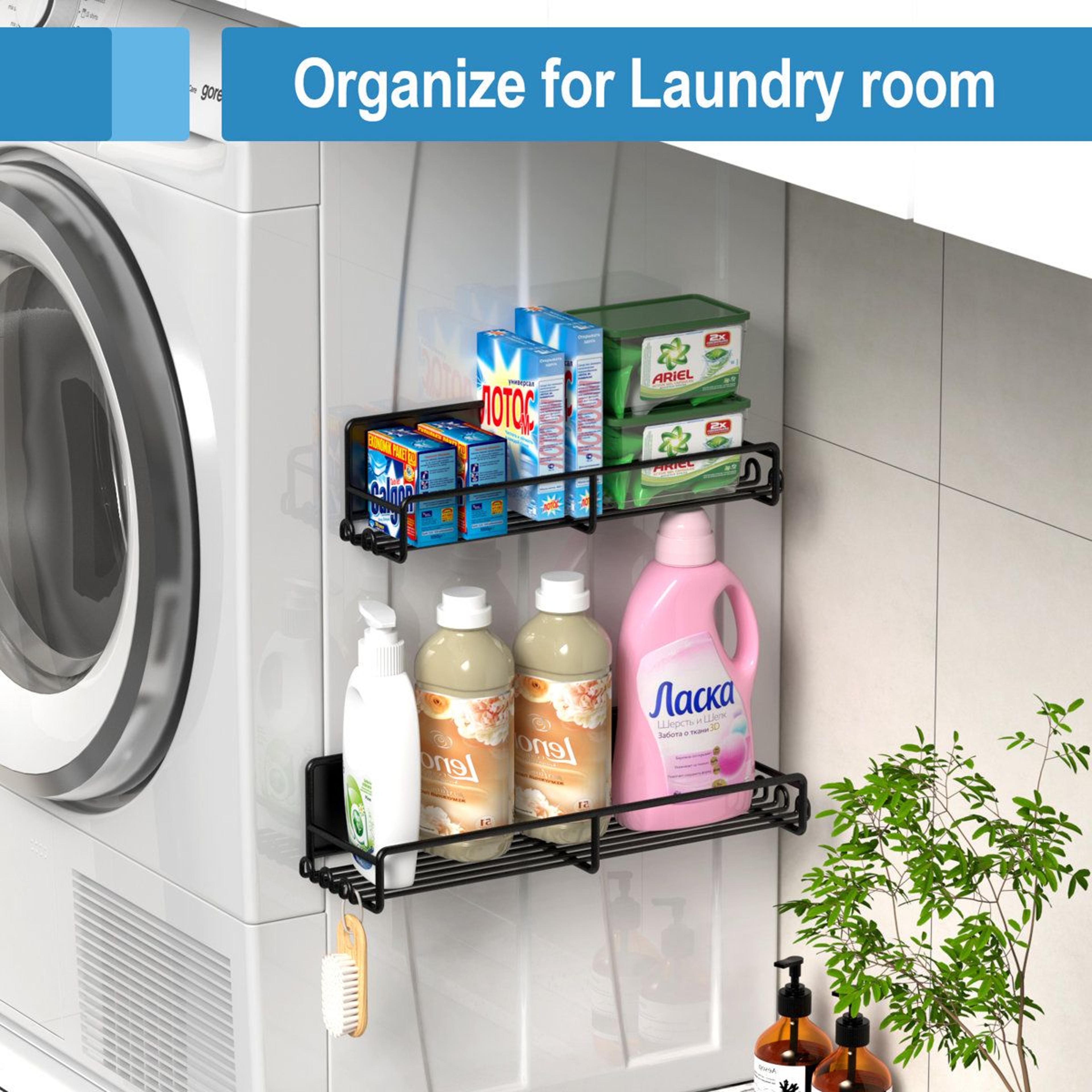 4 Pack Magnetic Spice Rack Refrigerator Organizer With Hooks 3