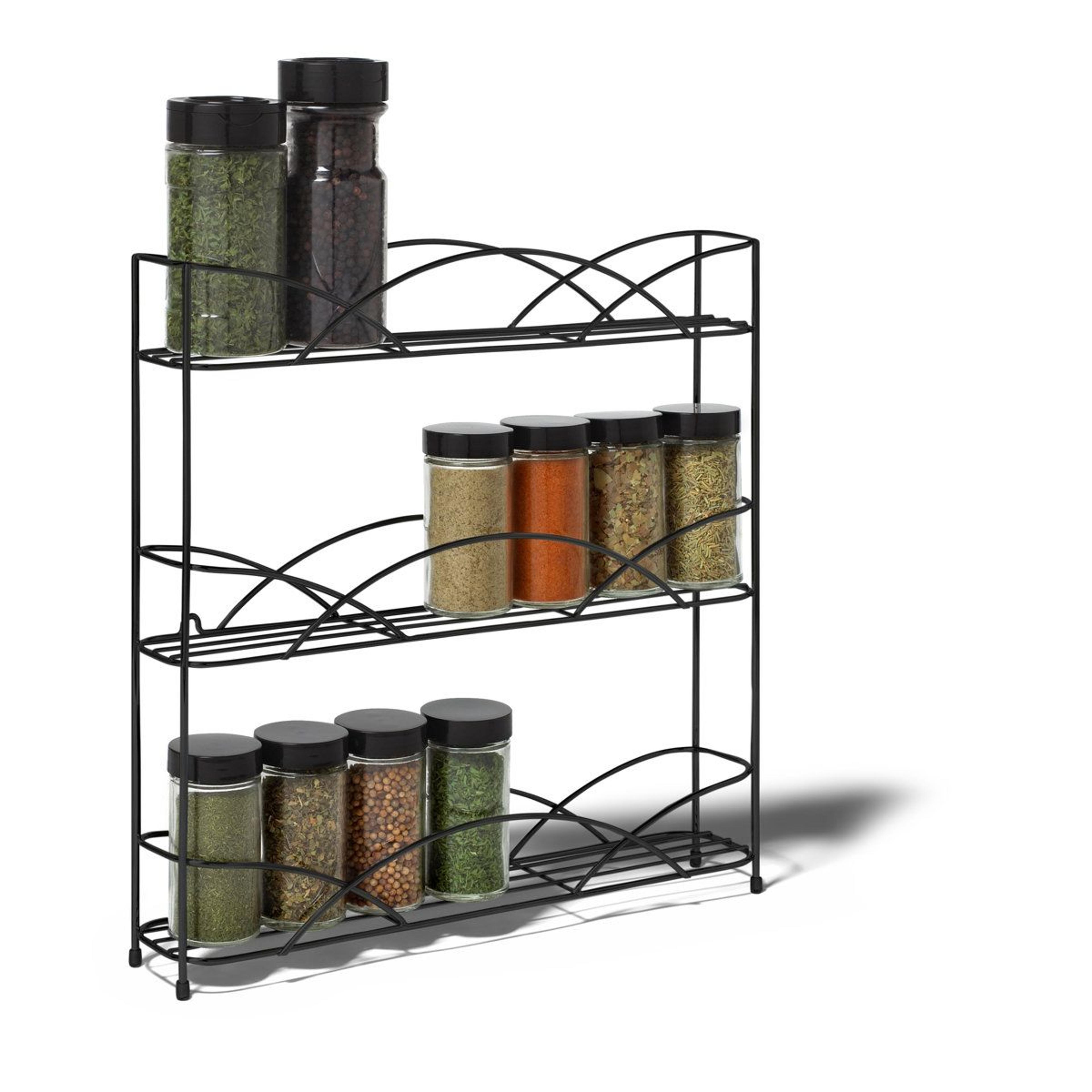 3 tier metal countertop spice rack kitchen organizer