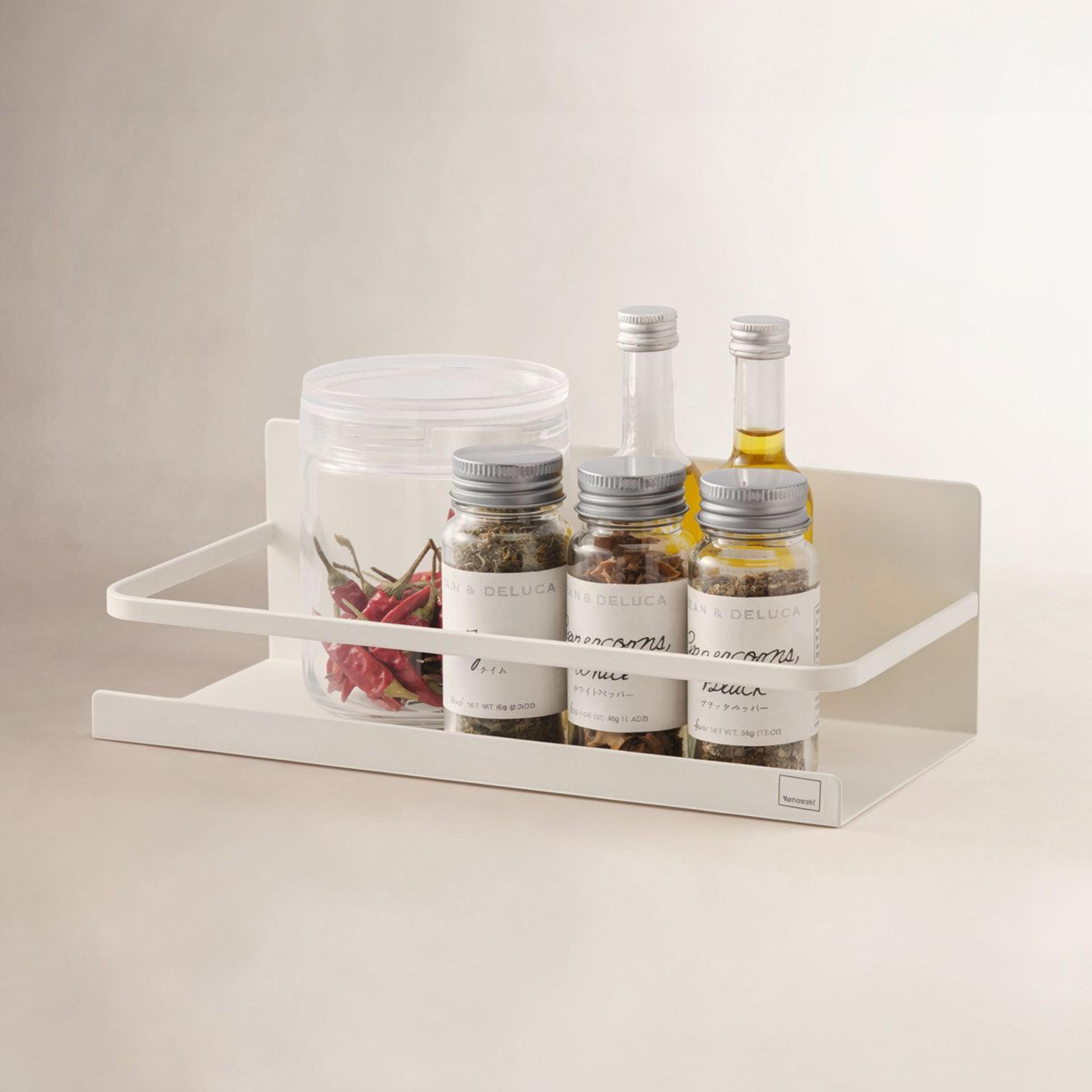 Space Saving Magnetic Spice Rack Steel Fridge Organizer Shelf 8