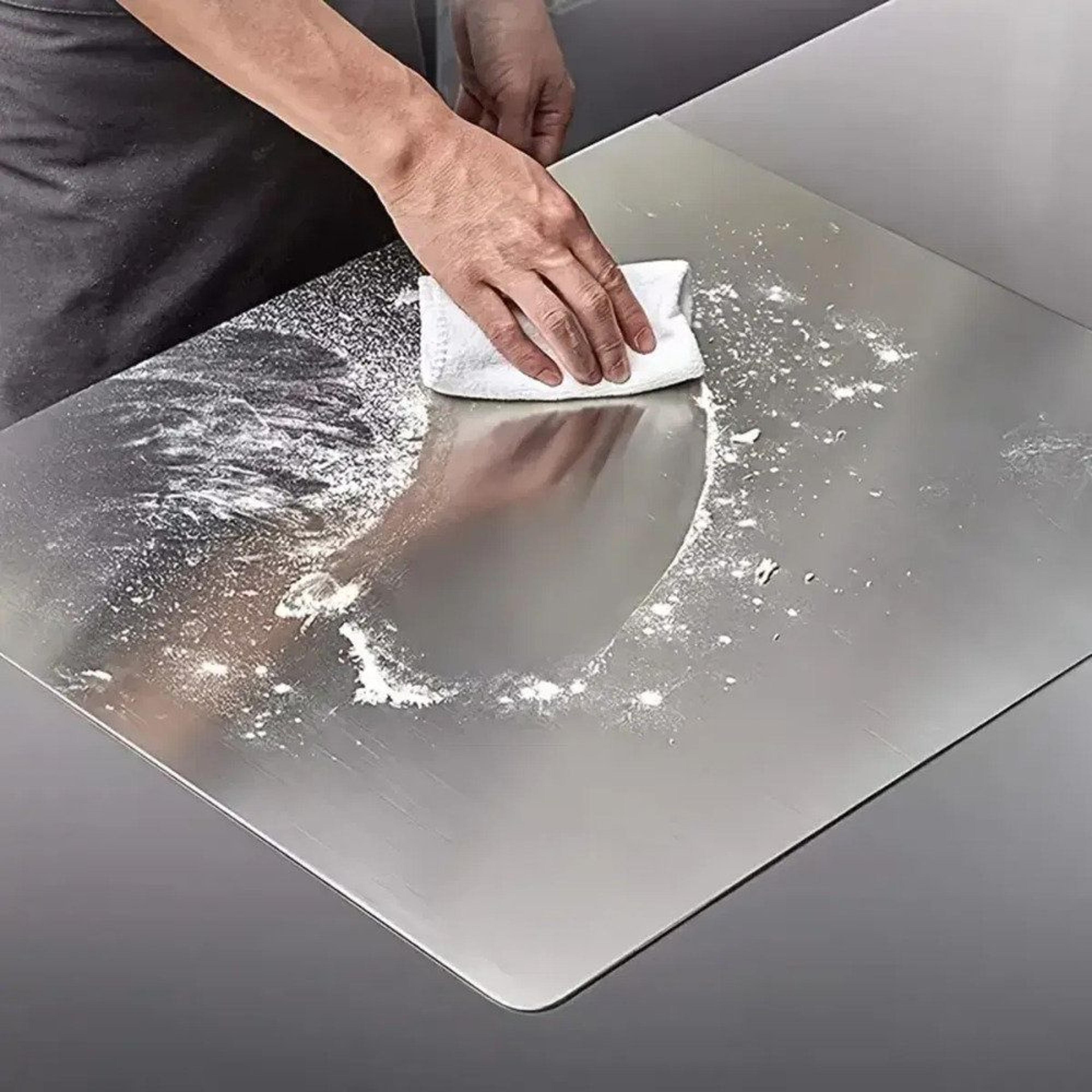 XXL 304 Stainless Steel Cutting Board Baking Tray With Sealed Lid And Non Slip Base 2