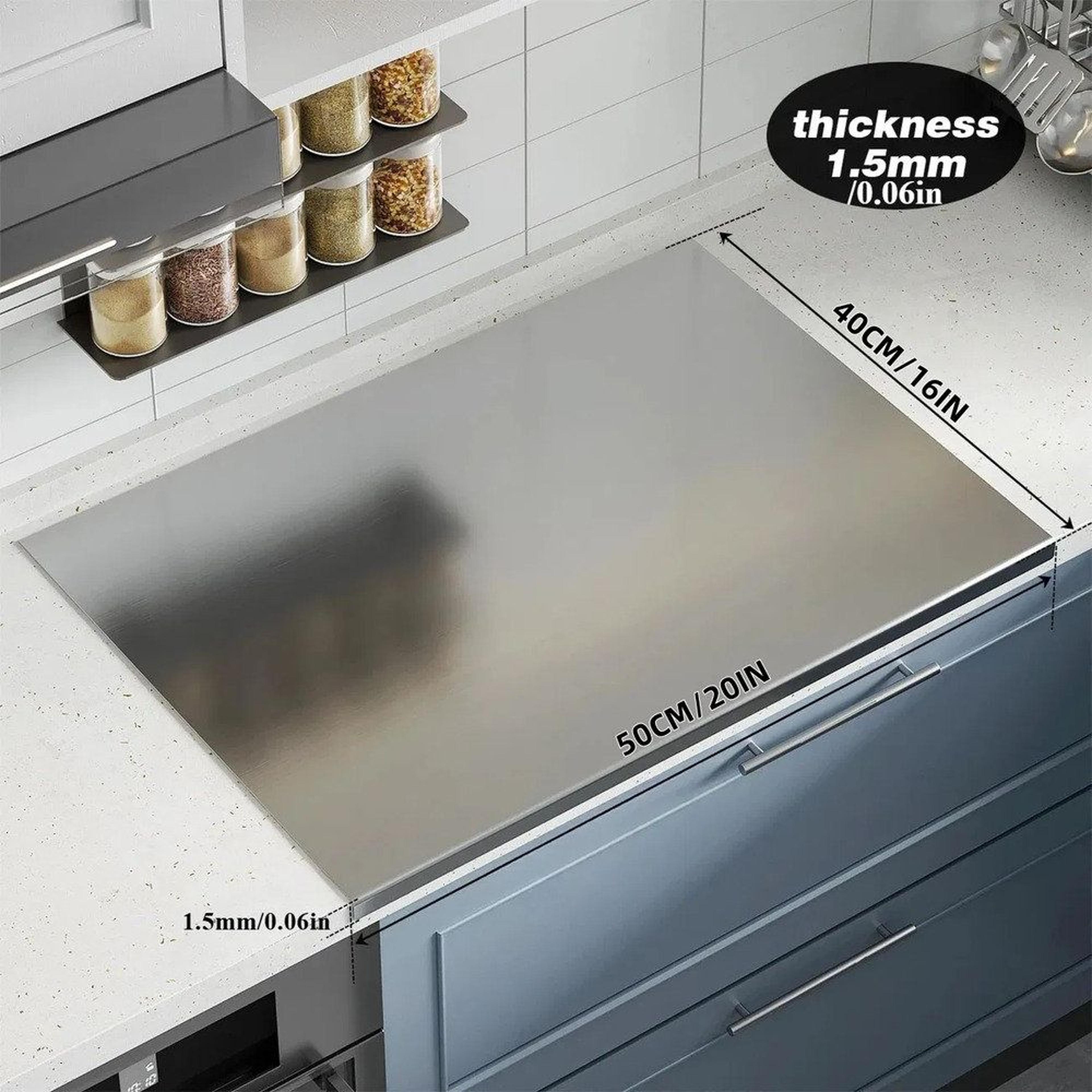 XXL 304 Stainless Steel Cutting Board Baking Tray With Sealed Lid And Non Slip Base 8